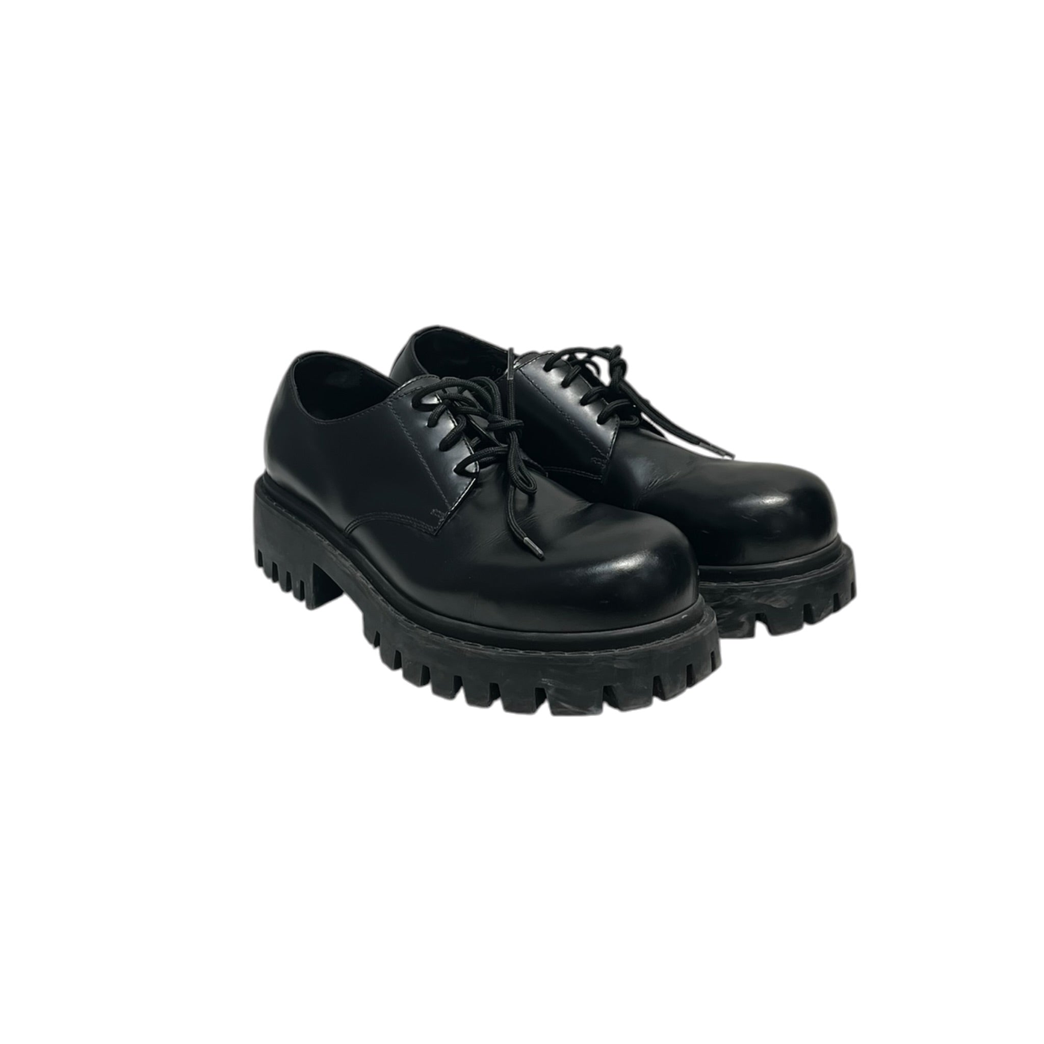BALENCIAGA/Dress Shoes/US 10/Leather/BLK/SERGET DERBIES view 1