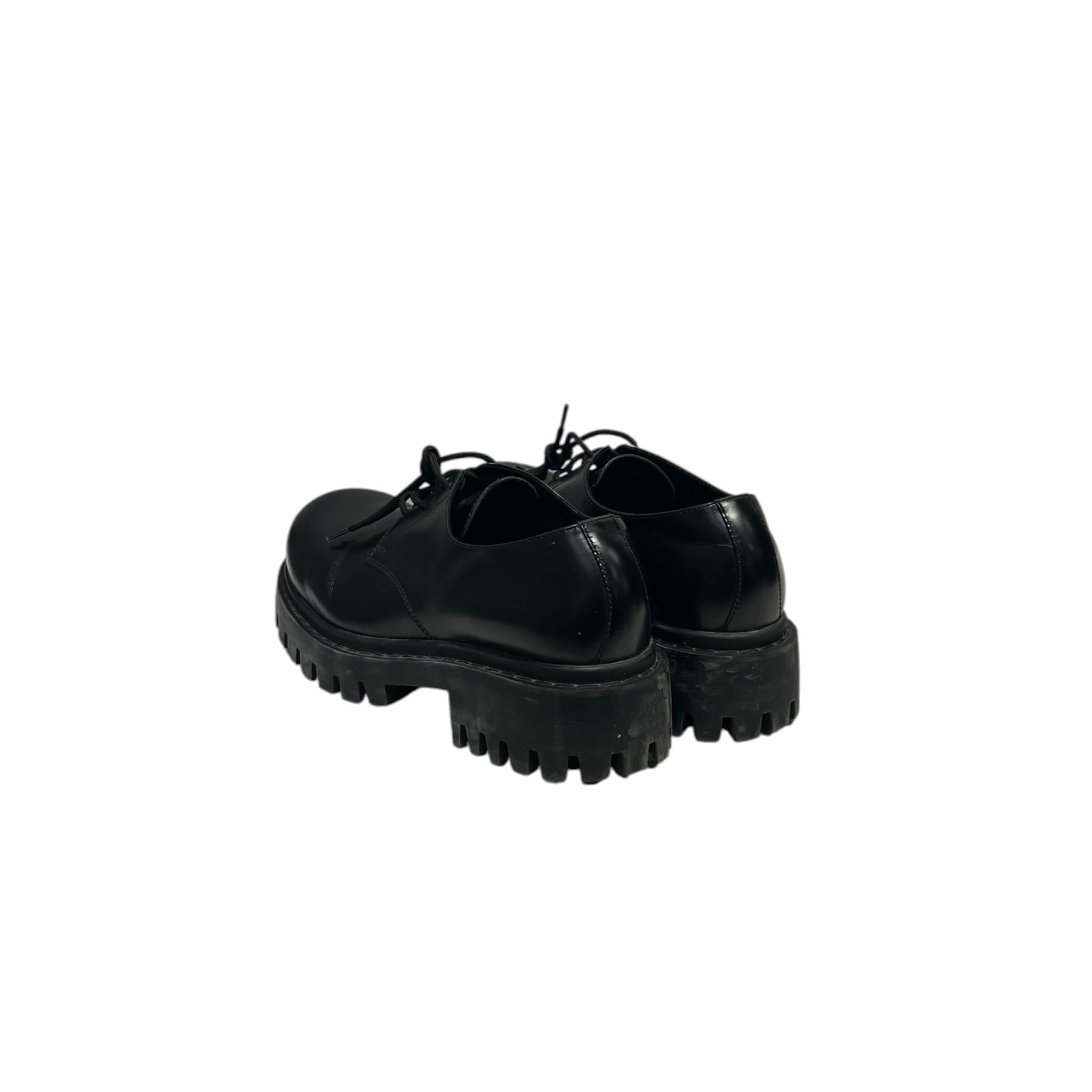 BALENCIAGA/Dress Shoes/US 10/Leather/BLK/SERGET DERBIES view 2