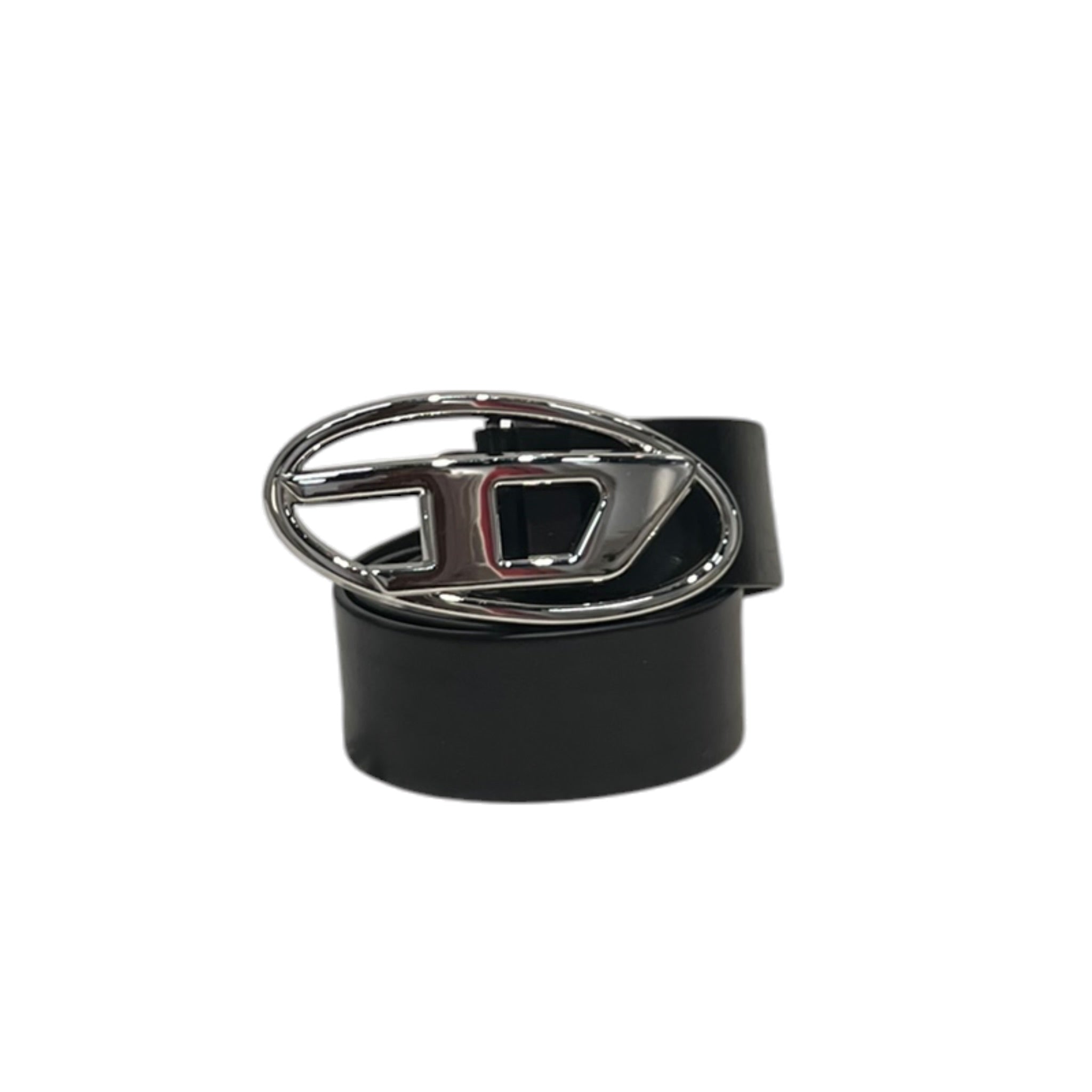 DIESEL/Belt/Leather/BLK/M's/diesel logo belt view 1