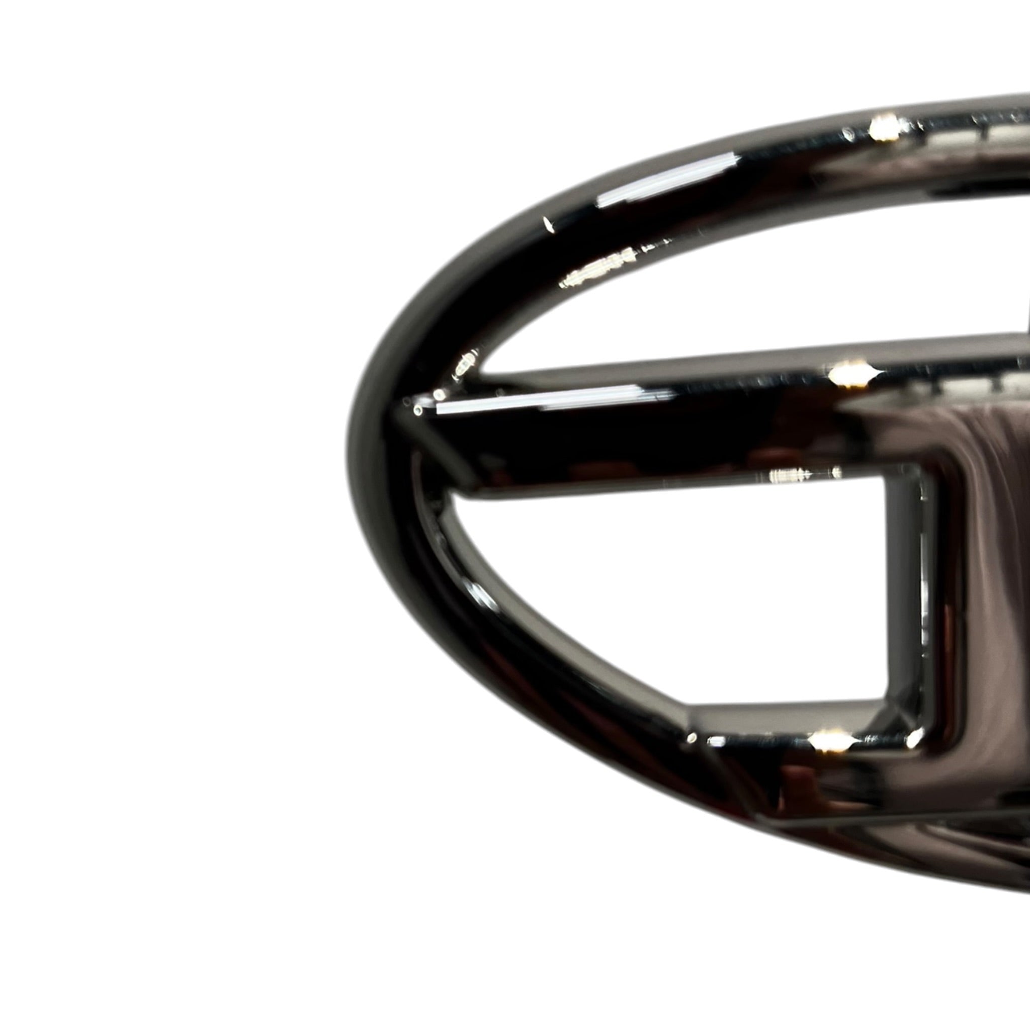 DIESEL/Belt/Leather/BLK/M's/diesel logo belt view 3