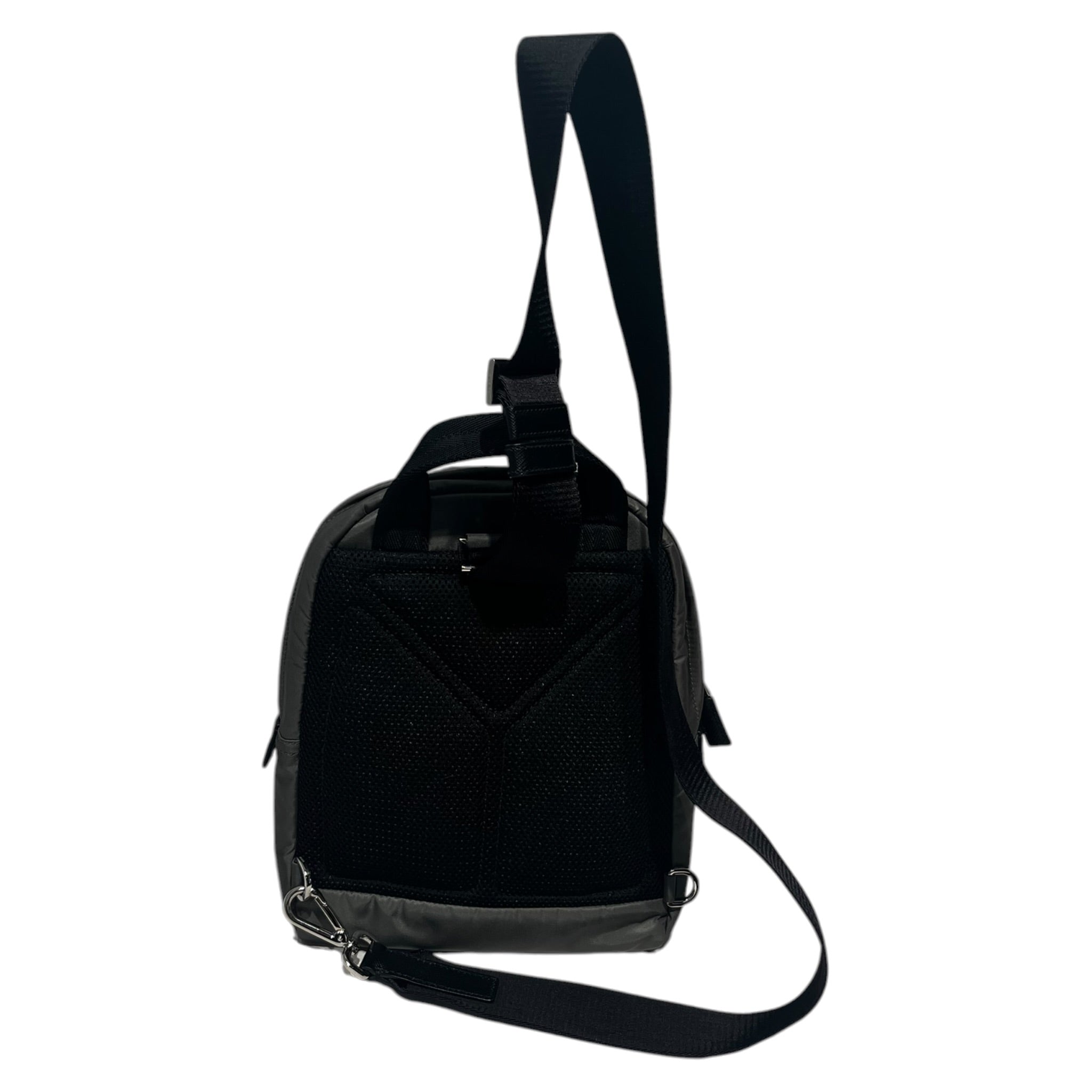 PRADA/Backpack/Nylon/GRY/Re-Nylon and Saffiano Backpack view 2
