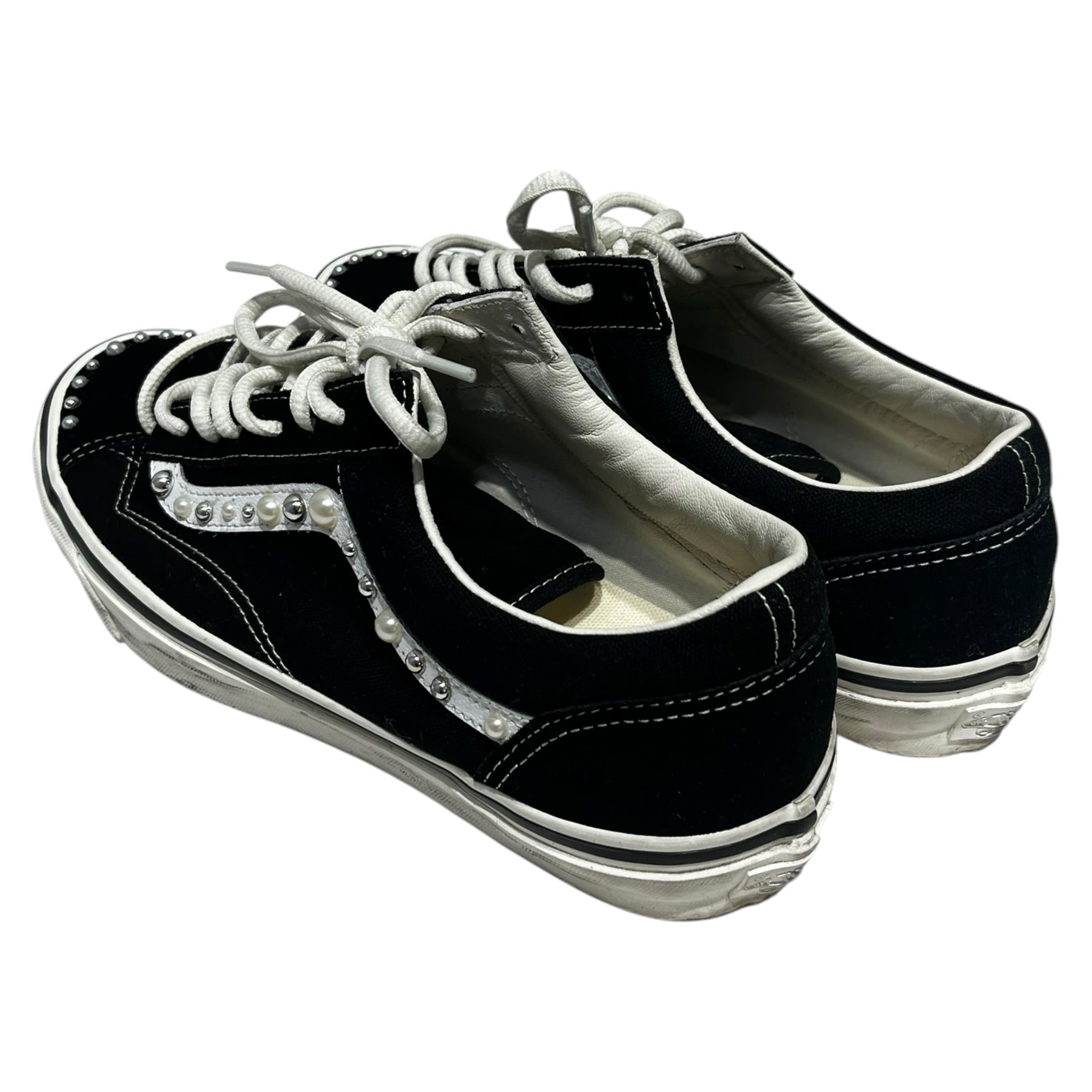 VANS/Low-Sneakers/US 9.5/Cotton/BLK/Pearlized Pack old skool view 2