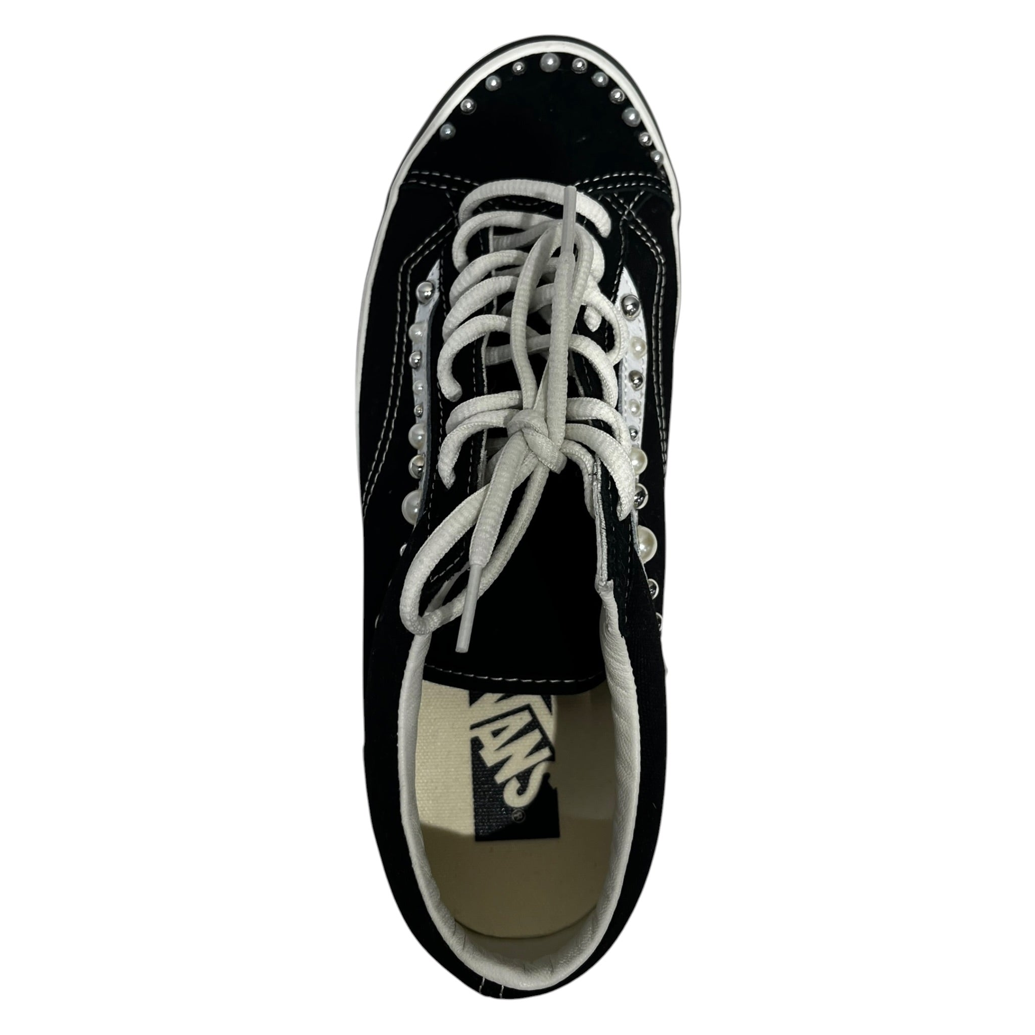 VANS/Low-Sneakers/US 9.5/Cotton/BLK/Pearlized Pack old skool view 3