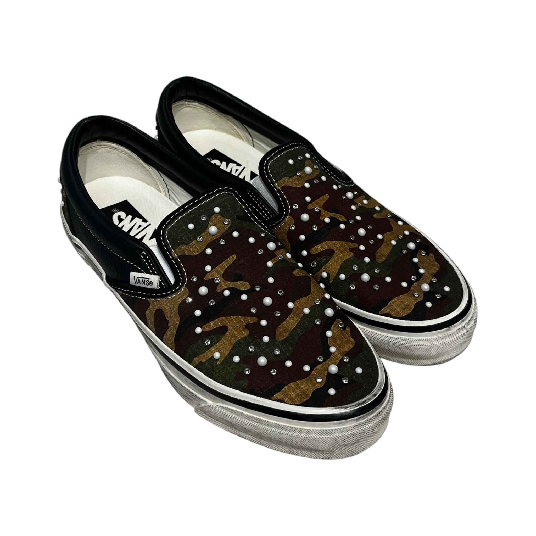 VANS/Low-Sneakers/US 9.5/Camouflage/Cotton/MLT/Pearlized Pack slip on view 1