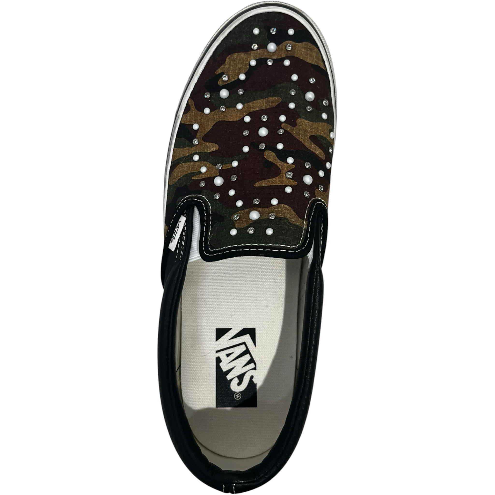 VANS/Low-Sneakers/US 9.5/Camouflage/Cotton/MLT/Pearlized Pack slip on view 3