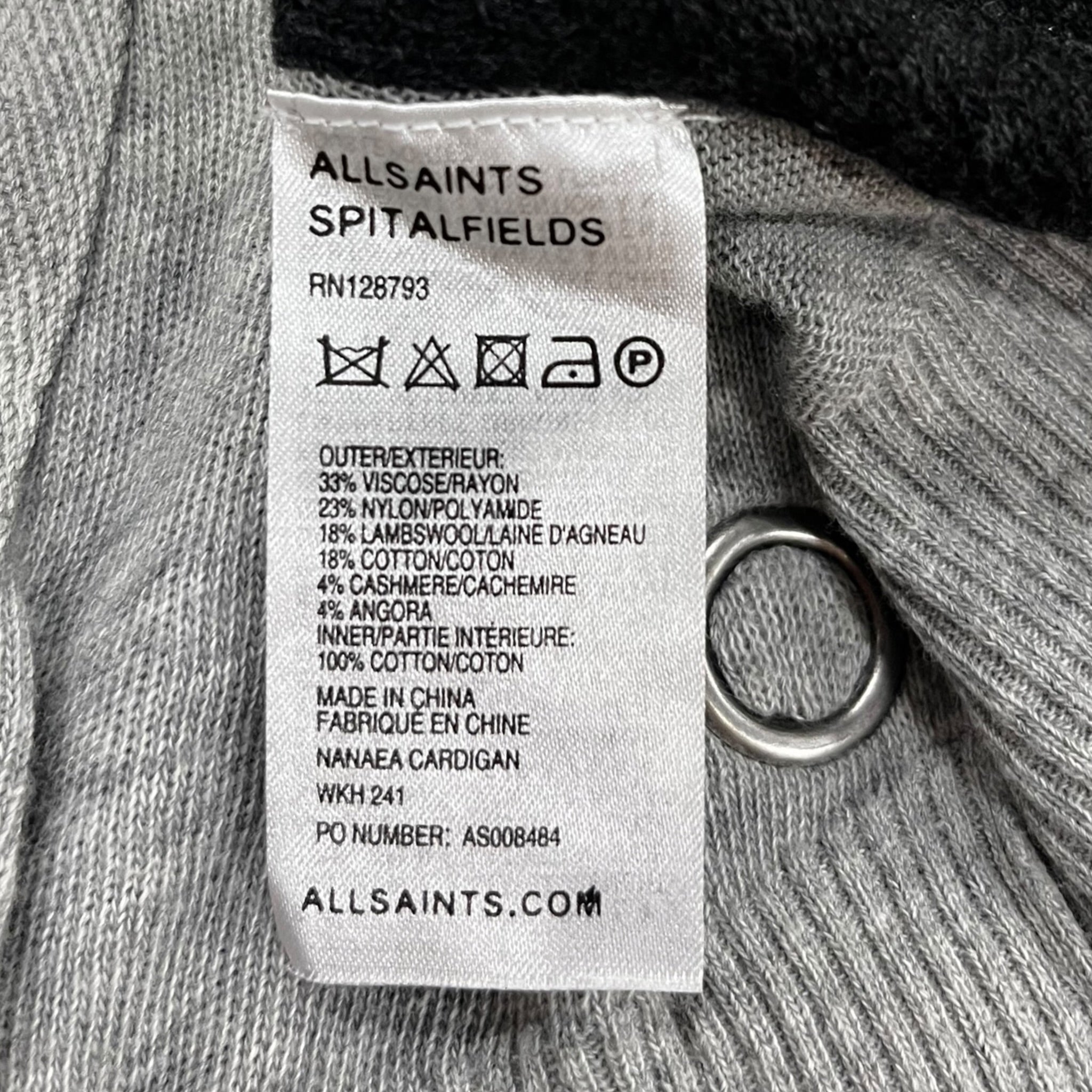 ALLSAINTS SPITALFIELDS/Cardigan/10/Cashmere/GRY/ view 4