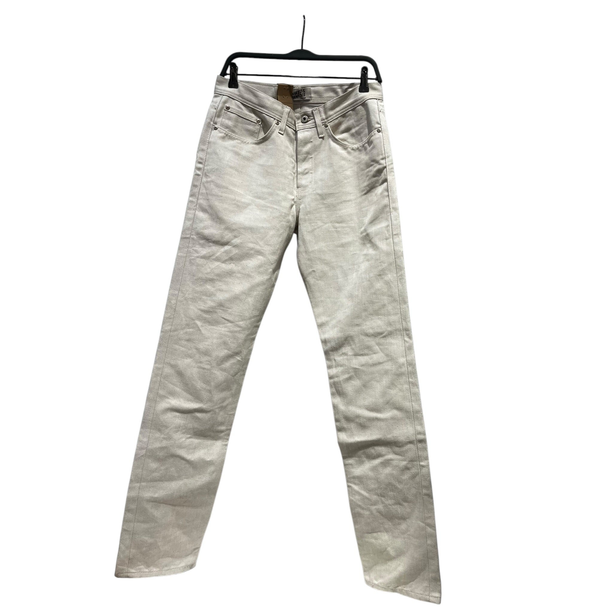 NAKED & FAMOUS DENIM/Straight Pants/32/Denim/CRM/Tabi Selvedge Weirdguy view 1