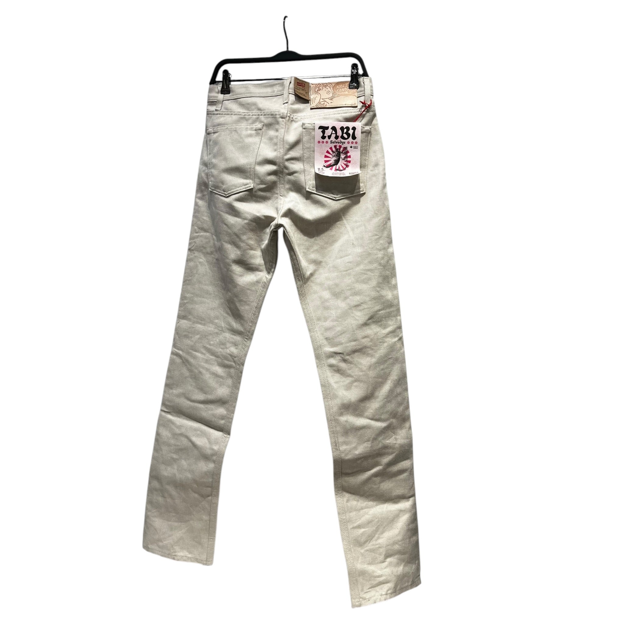 NAKED & FAMOUS DENIM/Straight Pants/32/Denim/CRM/Tabi Selvedge Weirdguy view 2