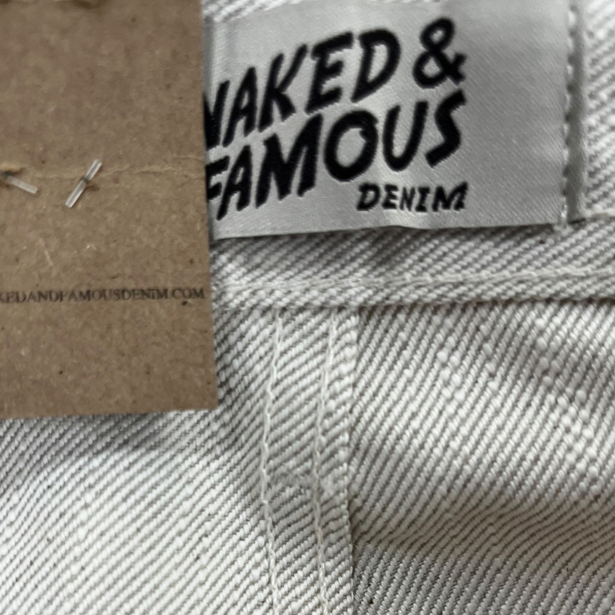 NAKED & FAMOUS DENIM/Straight Pants/32/Denim/CRM/Tabi Selvedge Weirdguy view 3