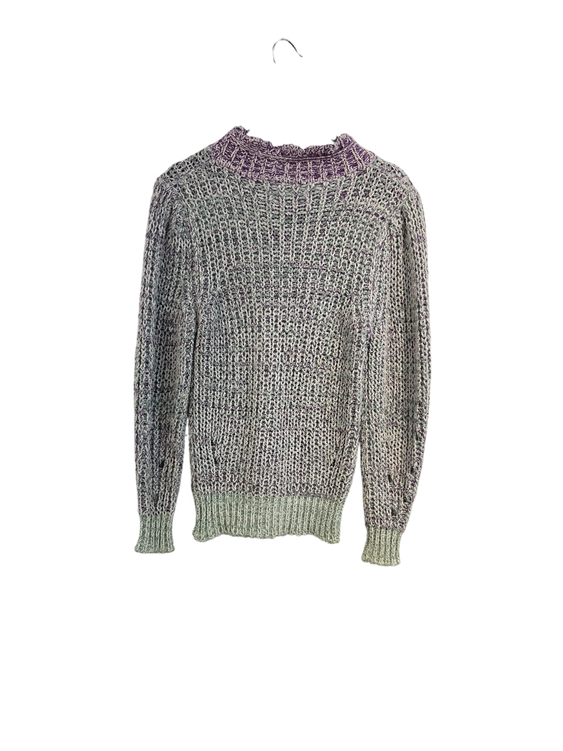 ISABEL MARANT ETOILE/Sweater/38/Cotton/PPL/GREEN/WHITE ACCENTS view 2