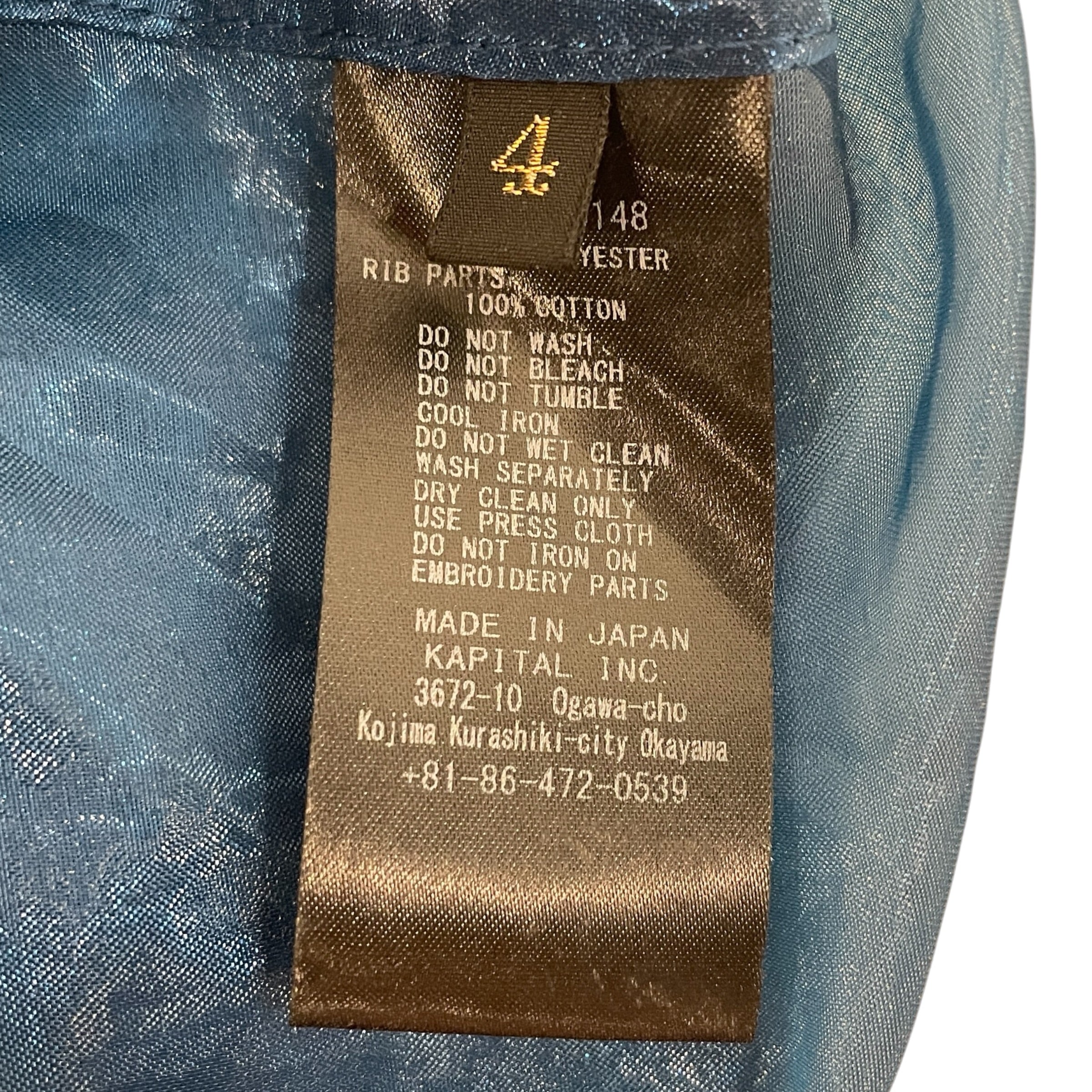 KAPITAL/Jacket/4/Polyester/BLU/kapital view 3