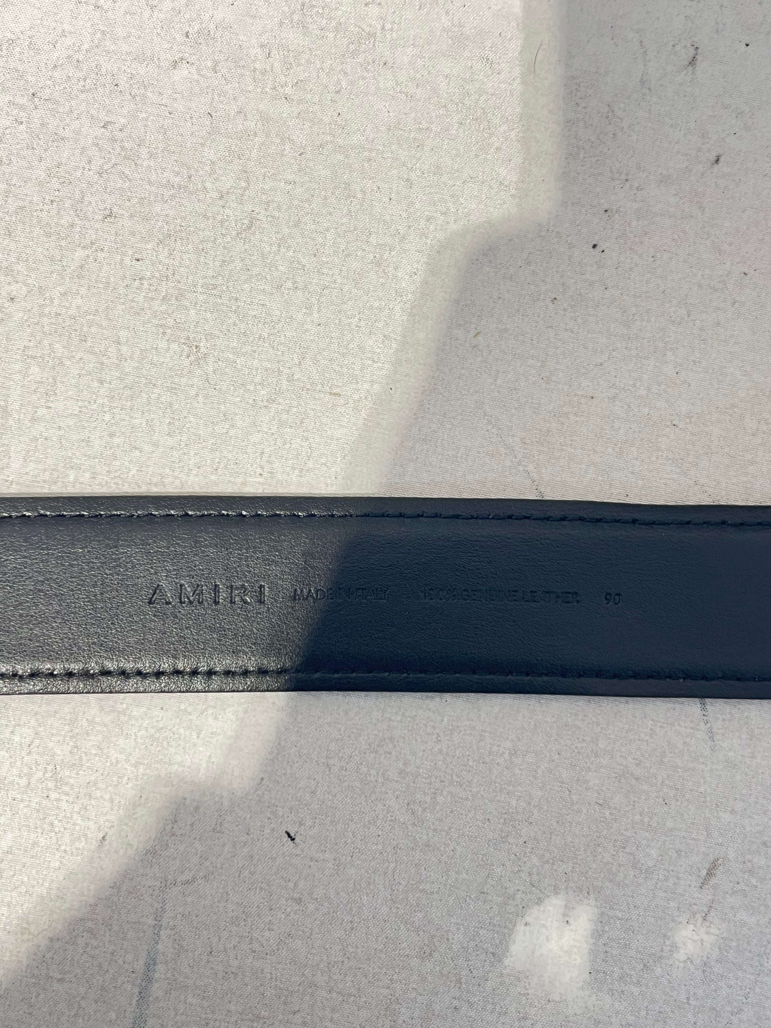 AMIRI/Belt/Leather/BLK/M's/GOLD/BLK HRDWR view 3