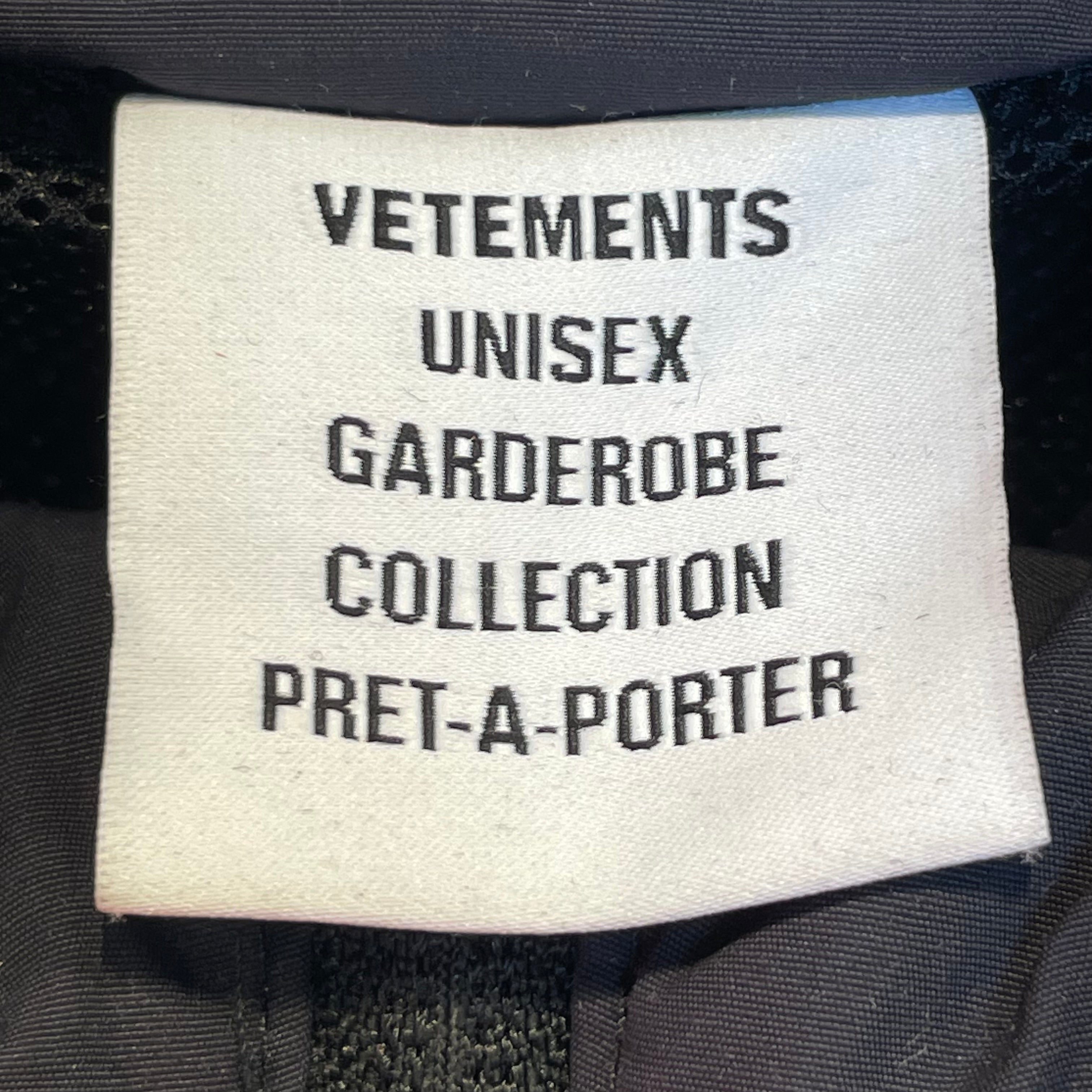 VETEMENTS/Windbreaker/S/Nylon/BLK/UNISEX MESH view 3