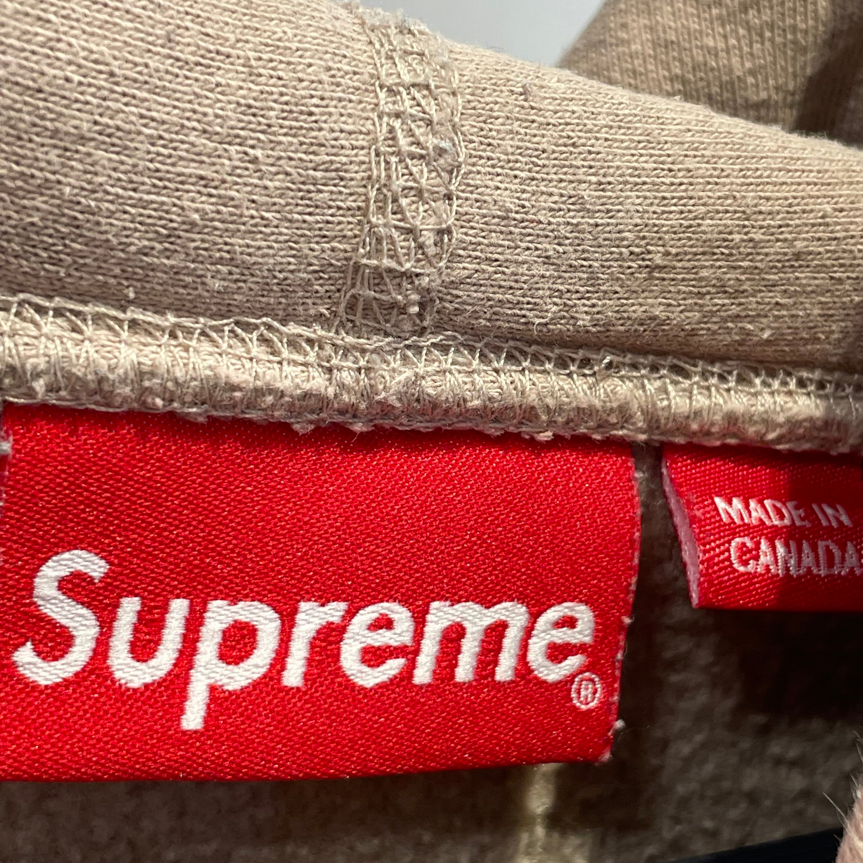 Supreme/Hoodie/M/Cotton/BEG/dark taupe/SS2022/brwn logo view 4