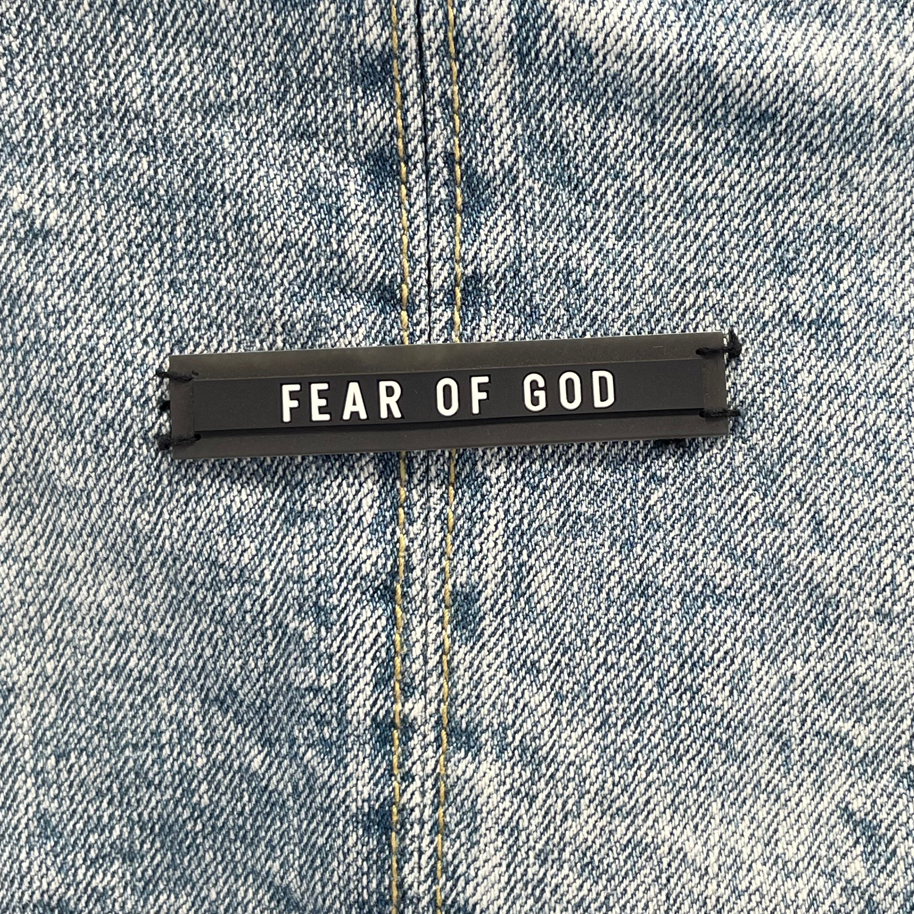 FEAR OF GOD/Denim Jkt/L/Denim/BLU/BLACK STRIPE DENIM view 3