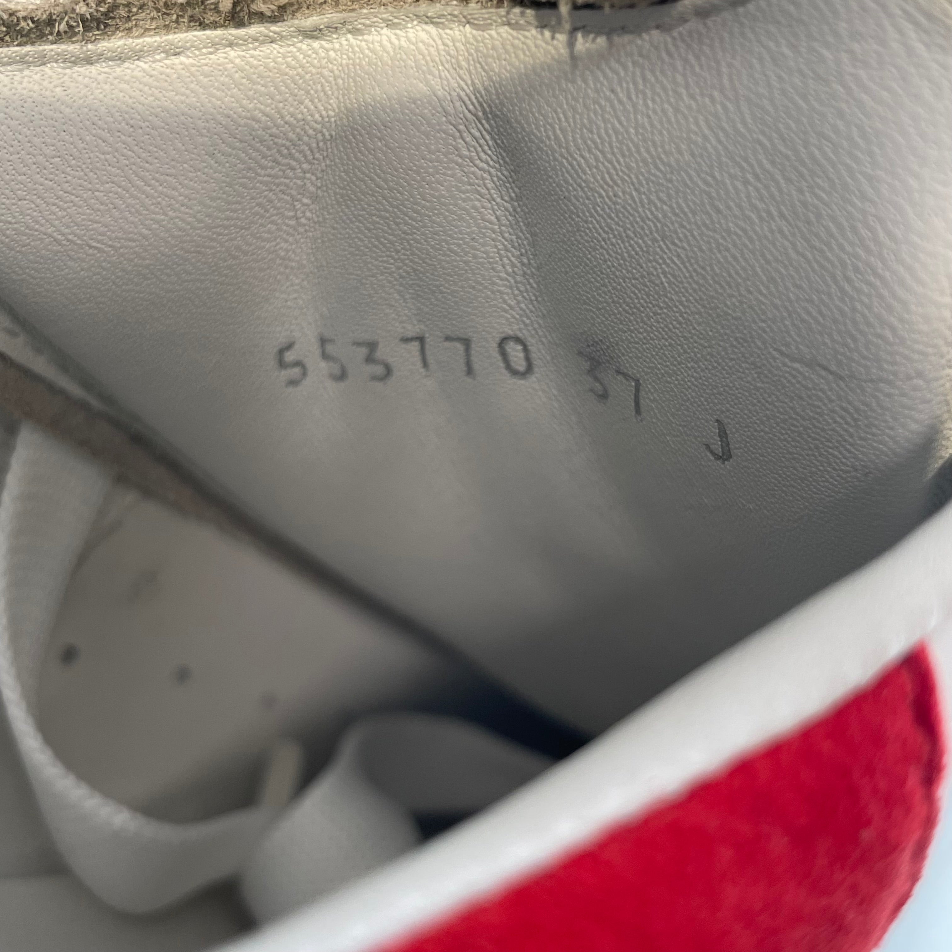 Alexander McQueen/Low-Sneakers/EU 37/Cotton/WHT/red sued bk mcq view 5