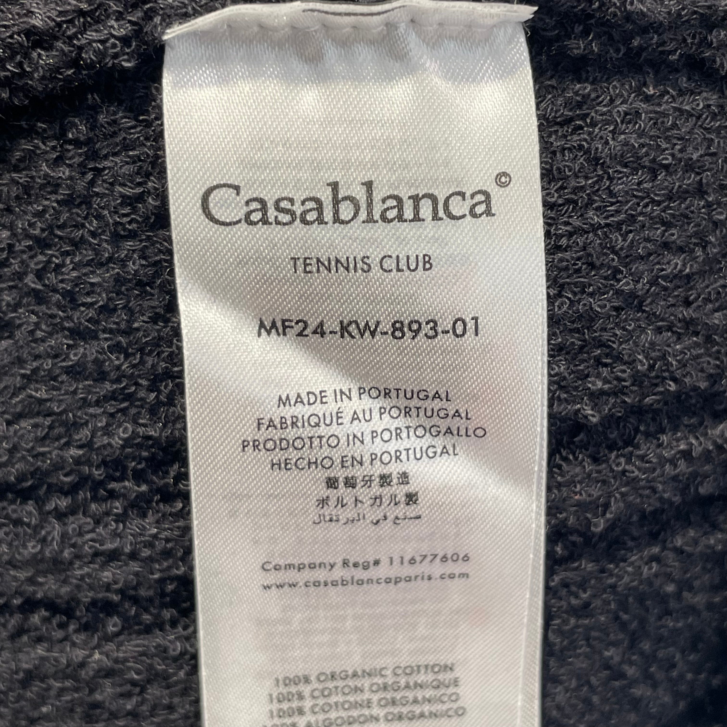 CASABLANCA/SS Shirt/XL/Cotton/BLK/boucle knit/red logo/pearl but view 4