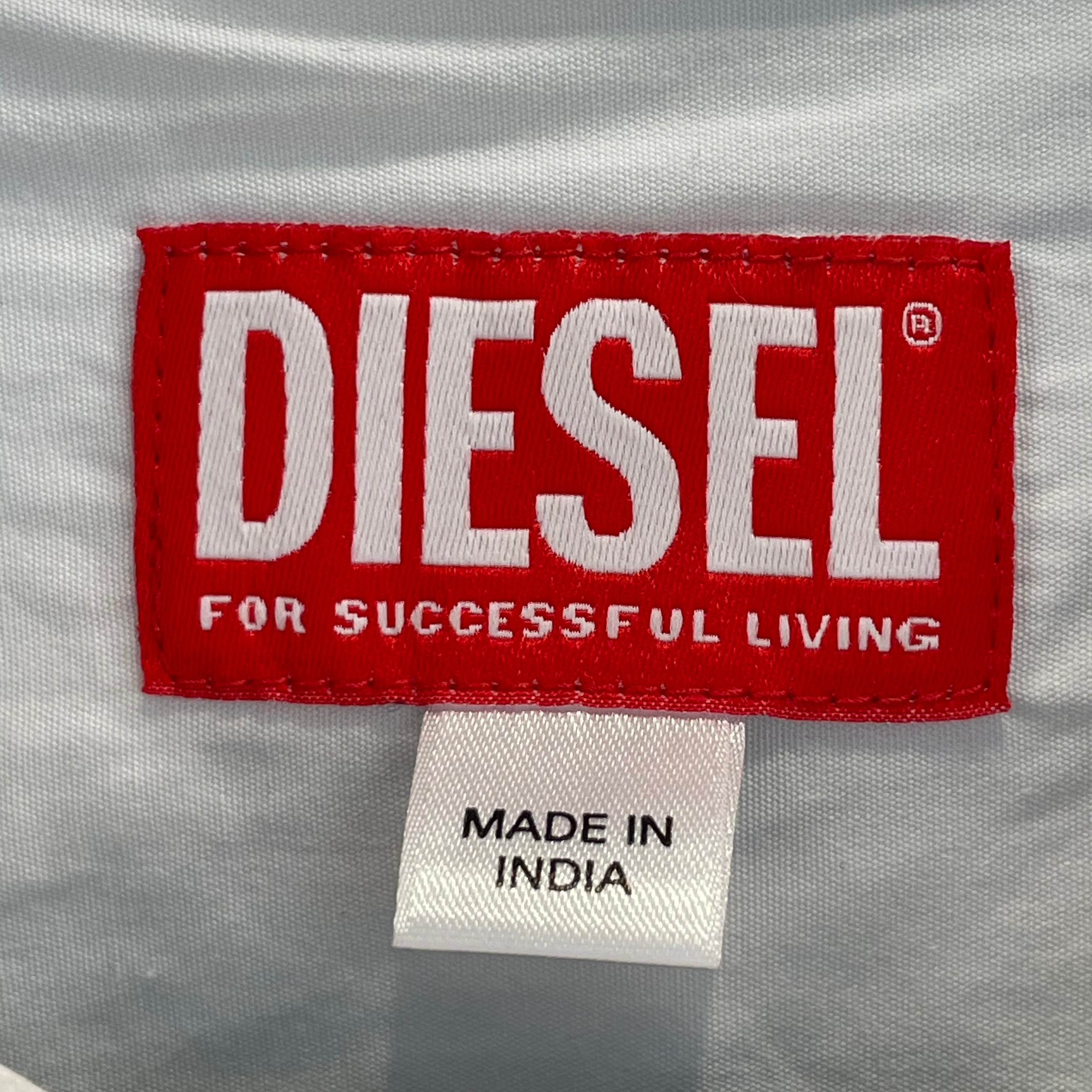 DIESEL/LS Shirt/52/Cotton/WHT/denim spliced hybrid/S-wash view 4