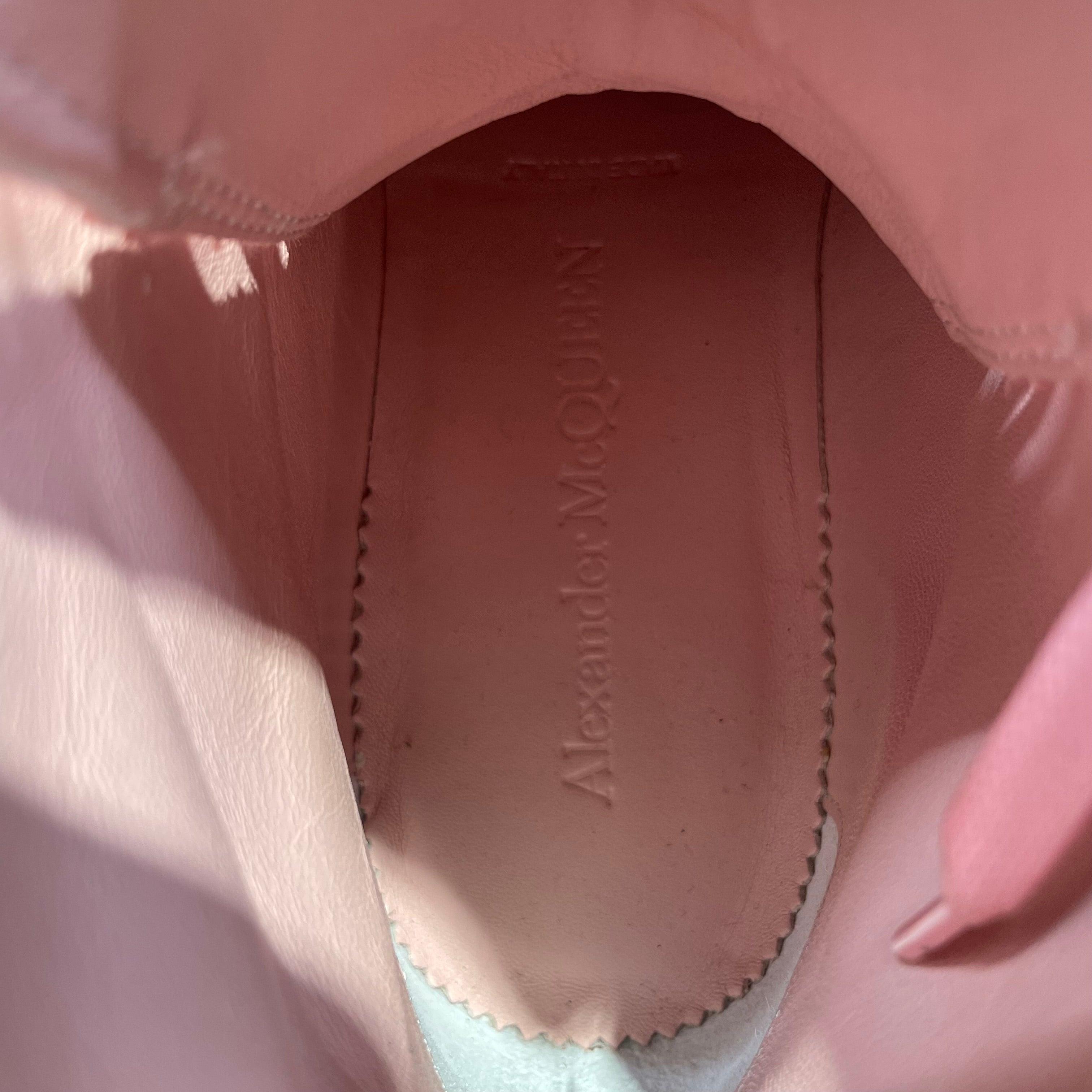 Alexander McQueen/Hi-Sneakers/EU 38/Nylon/GRY/pink/grey ombre view 4