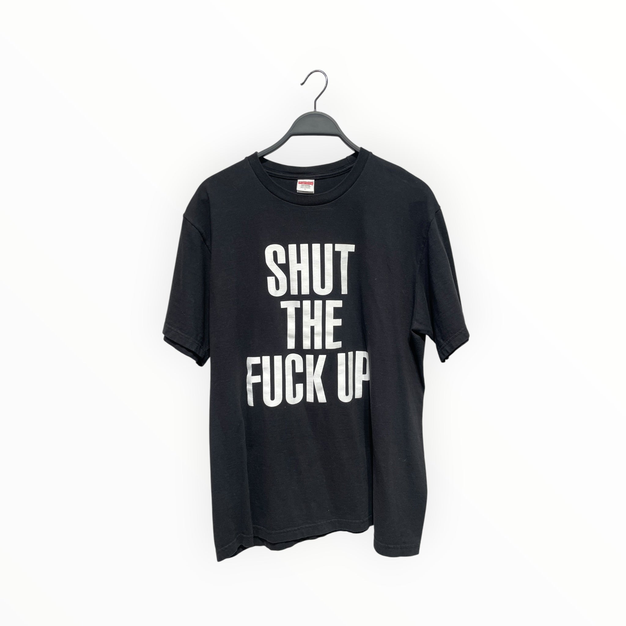 Supreme/NINE/T-Shirt/L/Cotton/BLK/shut the f up view 1