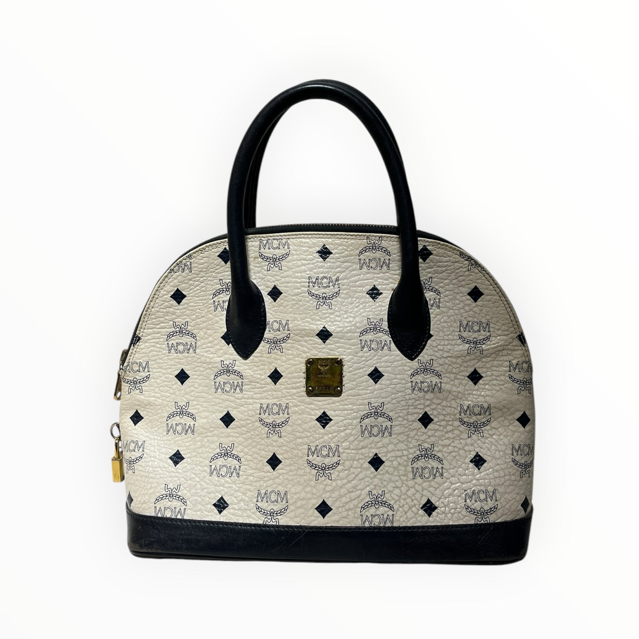 MCM/Tote Bag/Monogram/Leather/WHT/Mini Heritage Tote view 1
