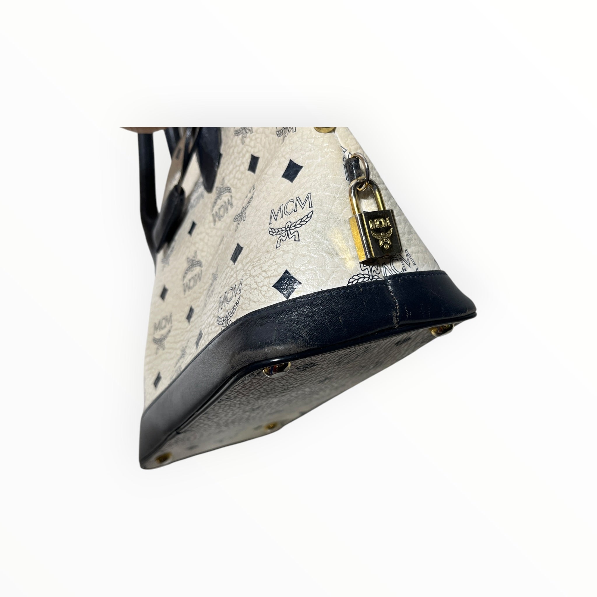 MCM/Tote Bag/Monogram/Leather/WHT/Mini Heritage Tote view 7