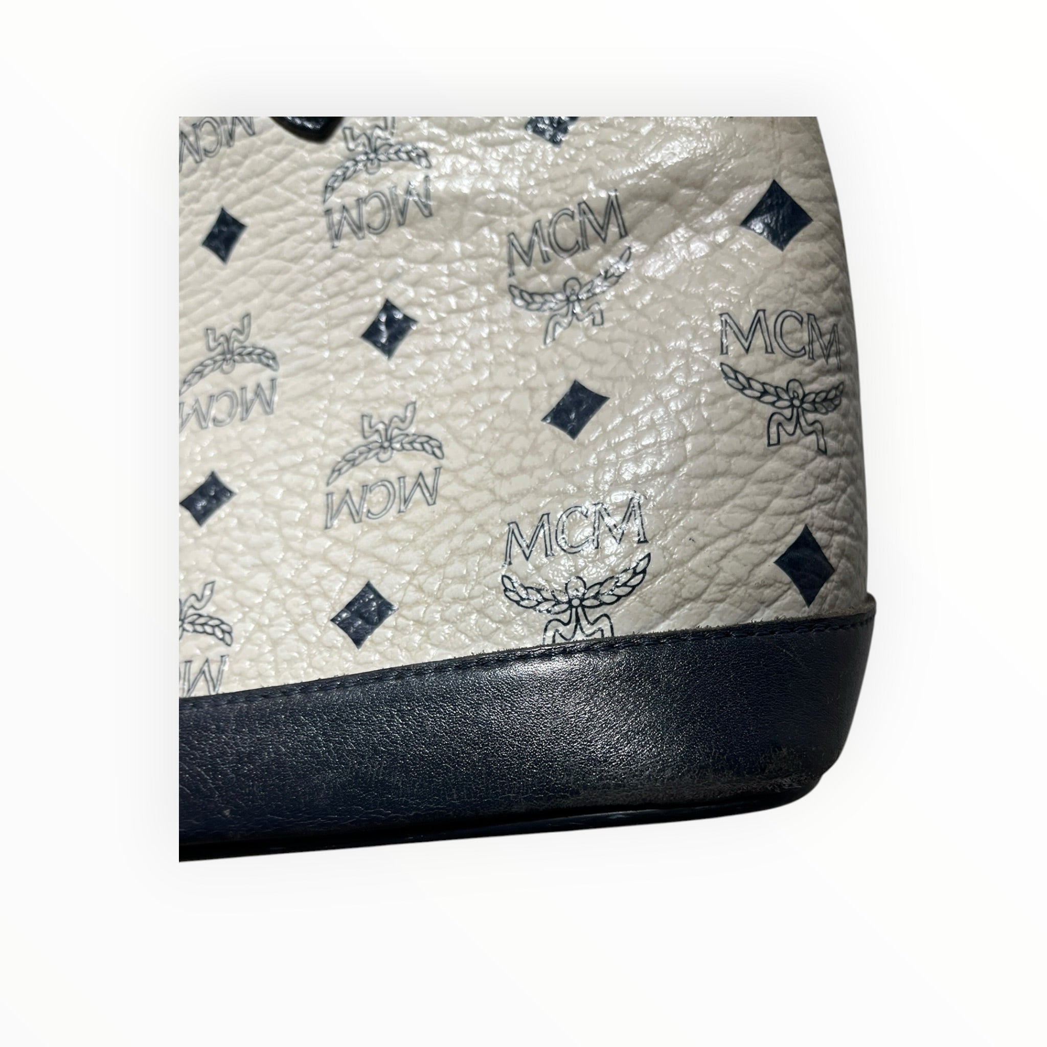 MCM/Tote Bag/Monogram/Leather/WHT/Mini Heritage Tote view 8