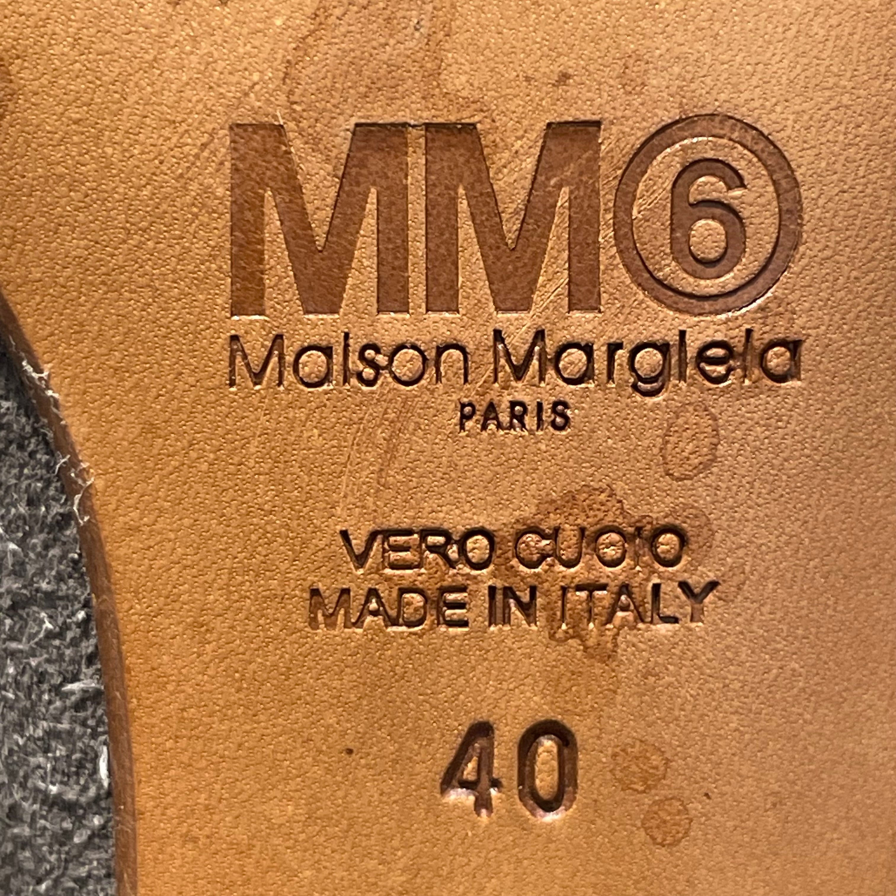 MM6/Ankle Boots/EU 40/Suede/GRY/zipper on toe view 4