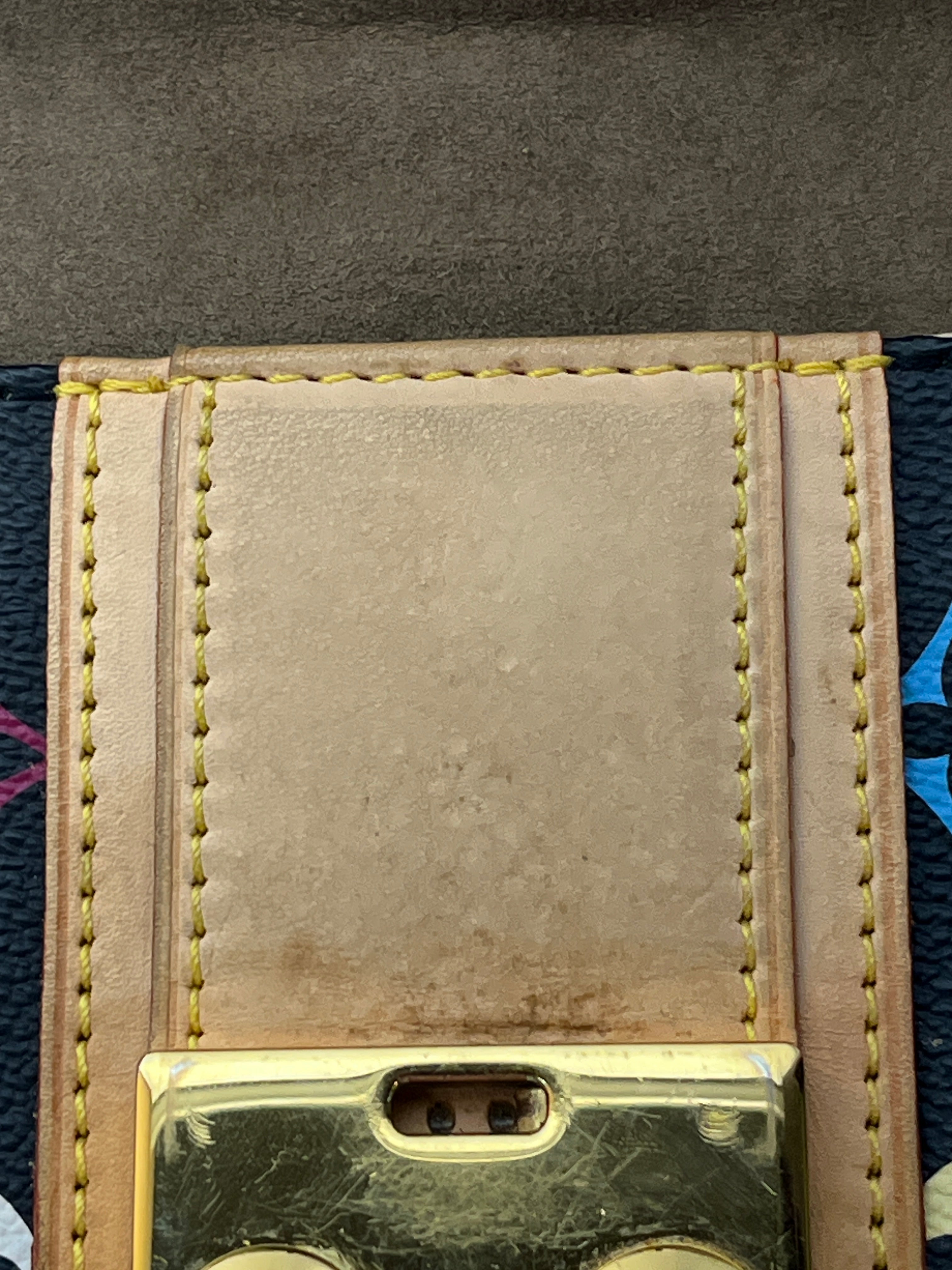 LOUIS VUITTON/Clutch Bag/Monogram/Leather/BLK/MULTICOLOR MONO / SPIKES view 4