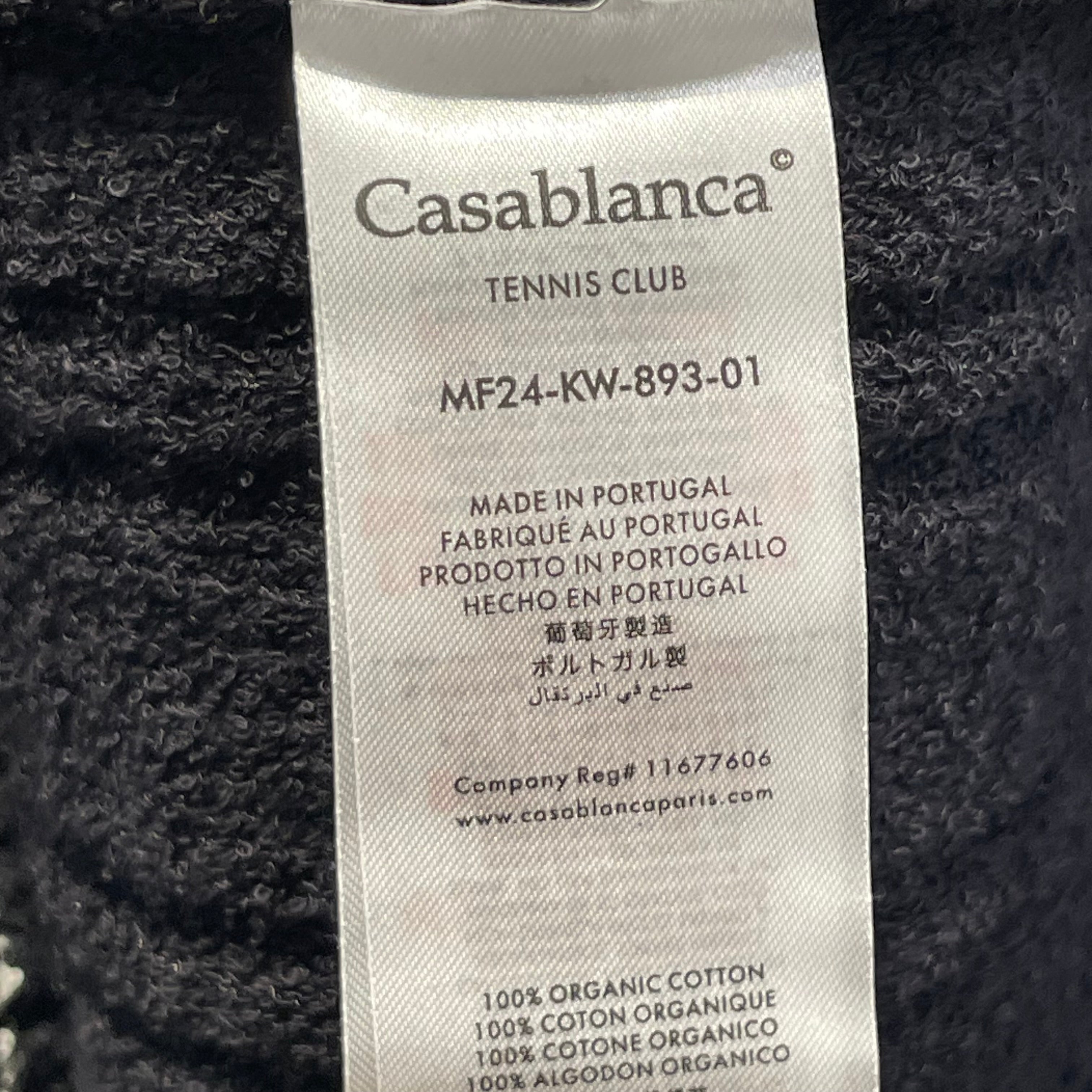 CASABLANCA/SS Shirt/S/Cotton/BLK/boucle knit/red logo/pearl but view 3