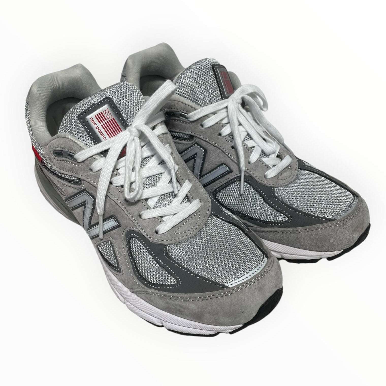NEW BALANCE/M990/Low-Sneakers/US 9.5/Leather/GRY/M990VS4 view 1