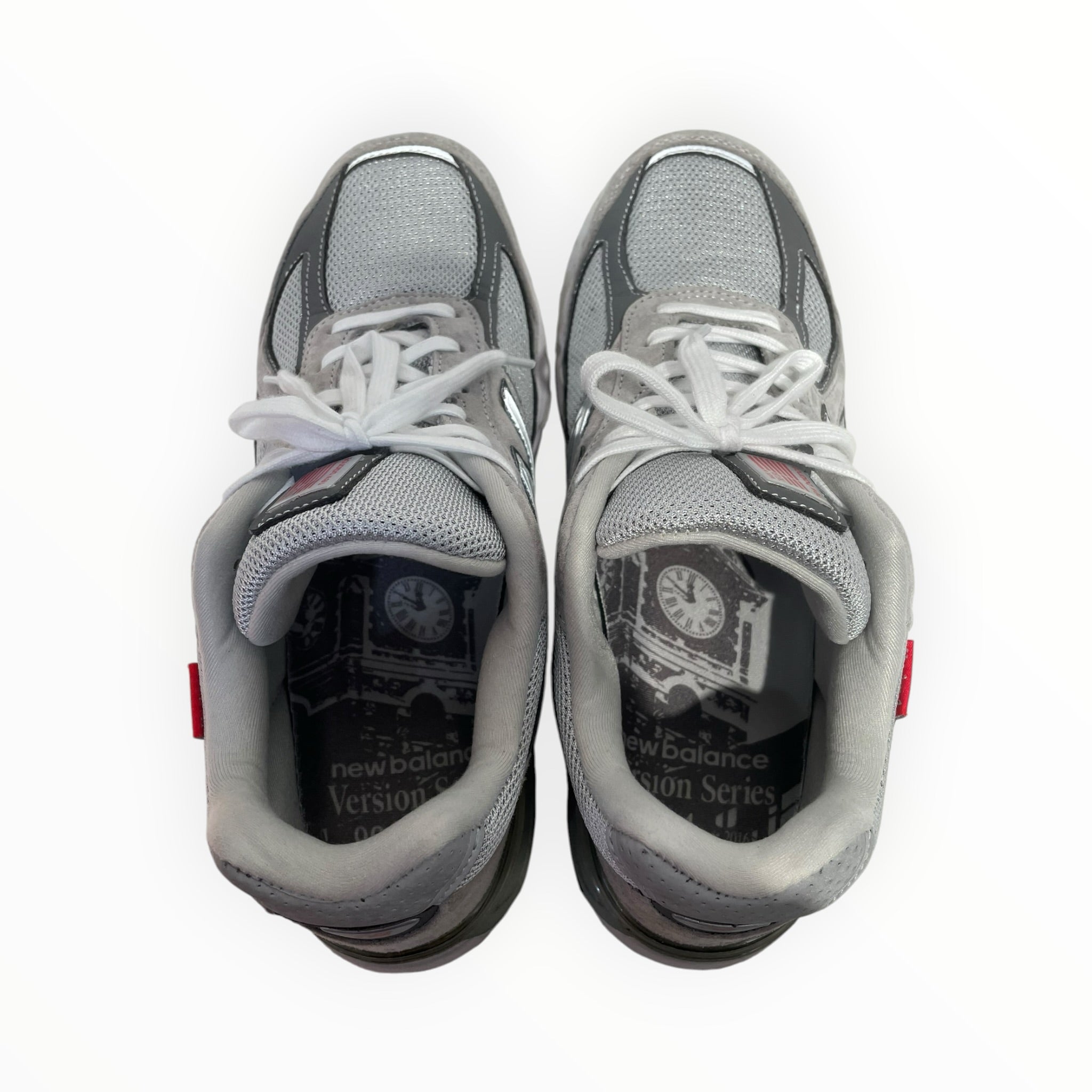 NEW BALANCE/M990/Low-Sneakers/US 9.5/Leather/GRY/M990VS4 view 3