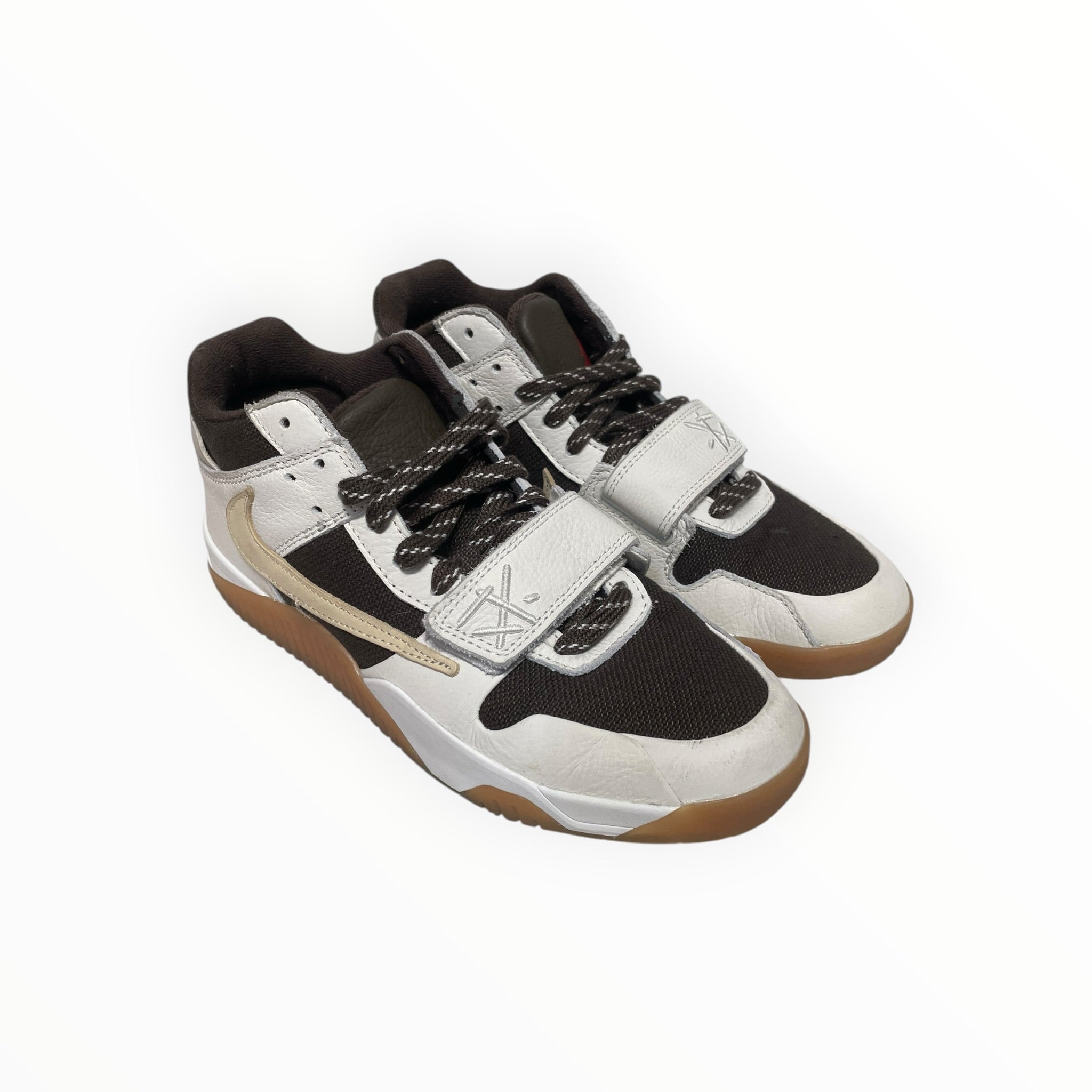 NIKE/Low-Sneakers/US 8.5/Leather/WHT/Travis scott TR view 1
