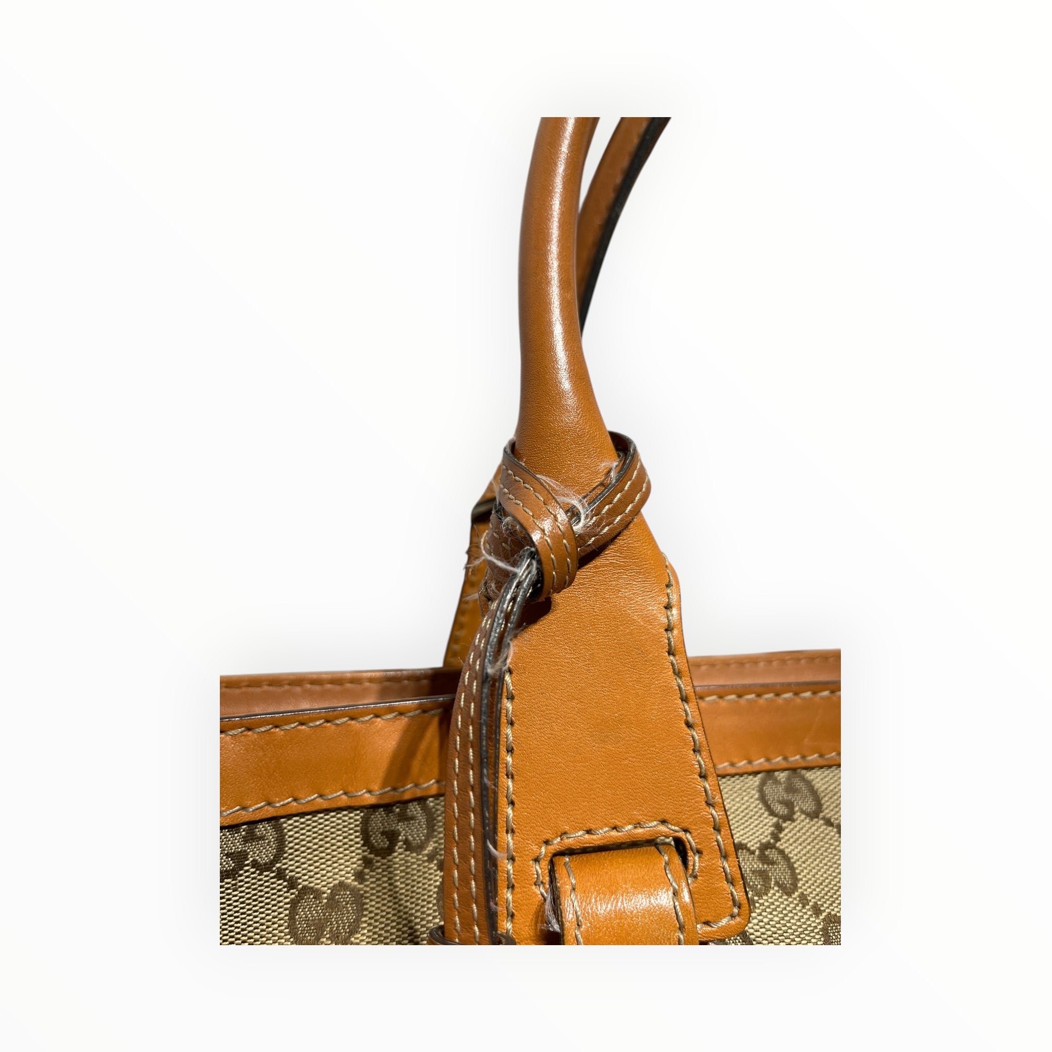GUCCI/Tote Bag/Monogram/Cotton/CML/Heritage Web Tote view 7