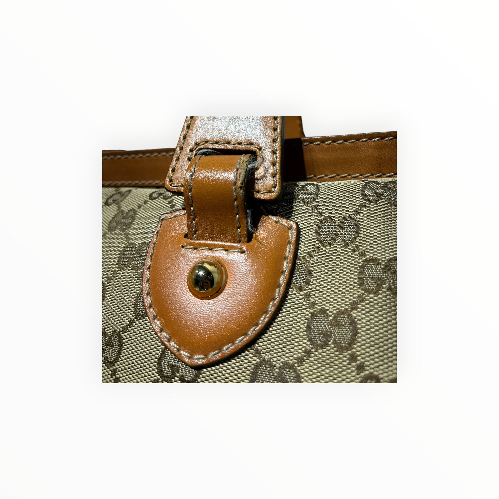 GUCCI/Tote Bag/Monogram/Cotton/CML/Heritage Web Tote view 8