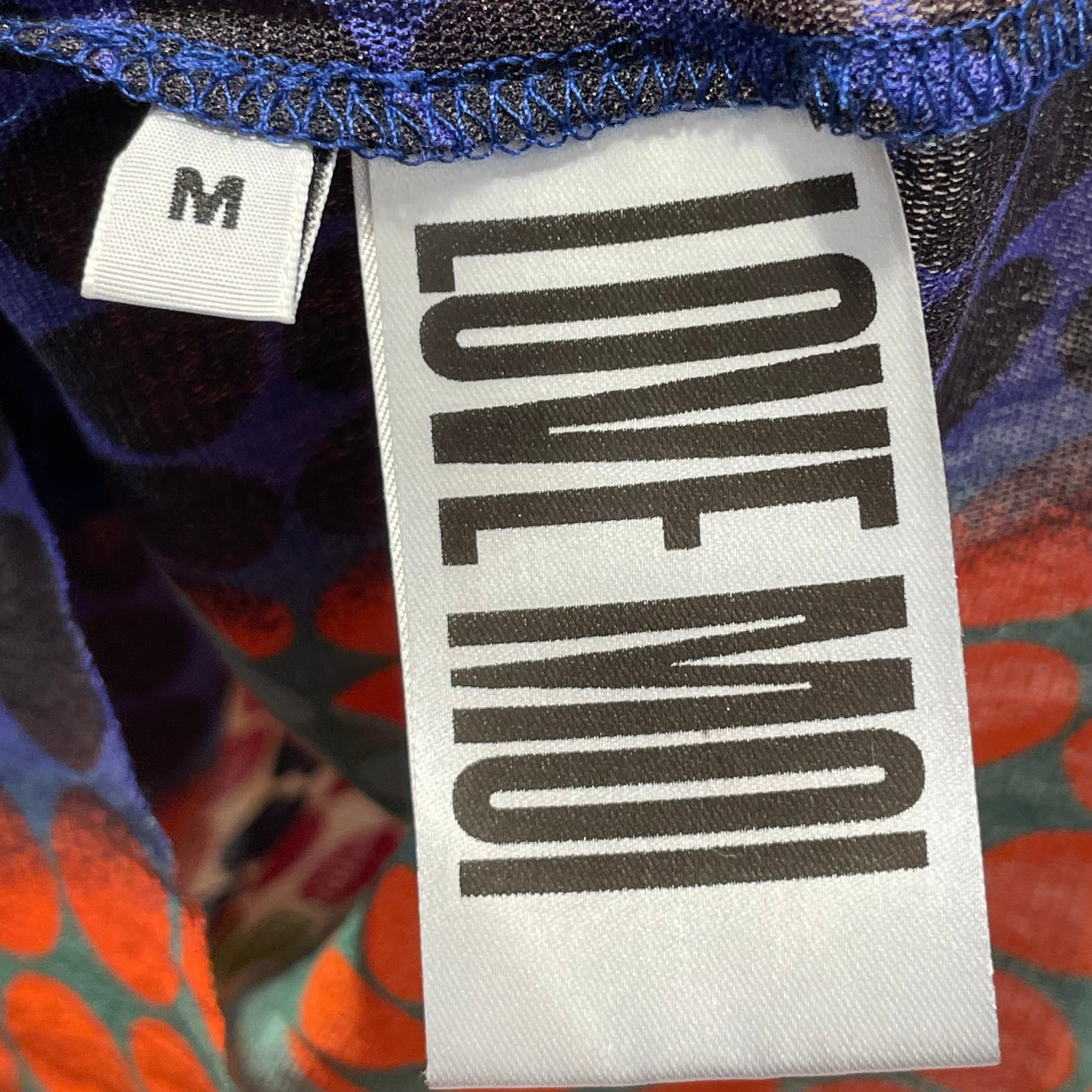 Jean Paul Gaultier/LS Blouse/M/Polka dot/Polyester/MLT/turtle neck/mesh/graphic view 4