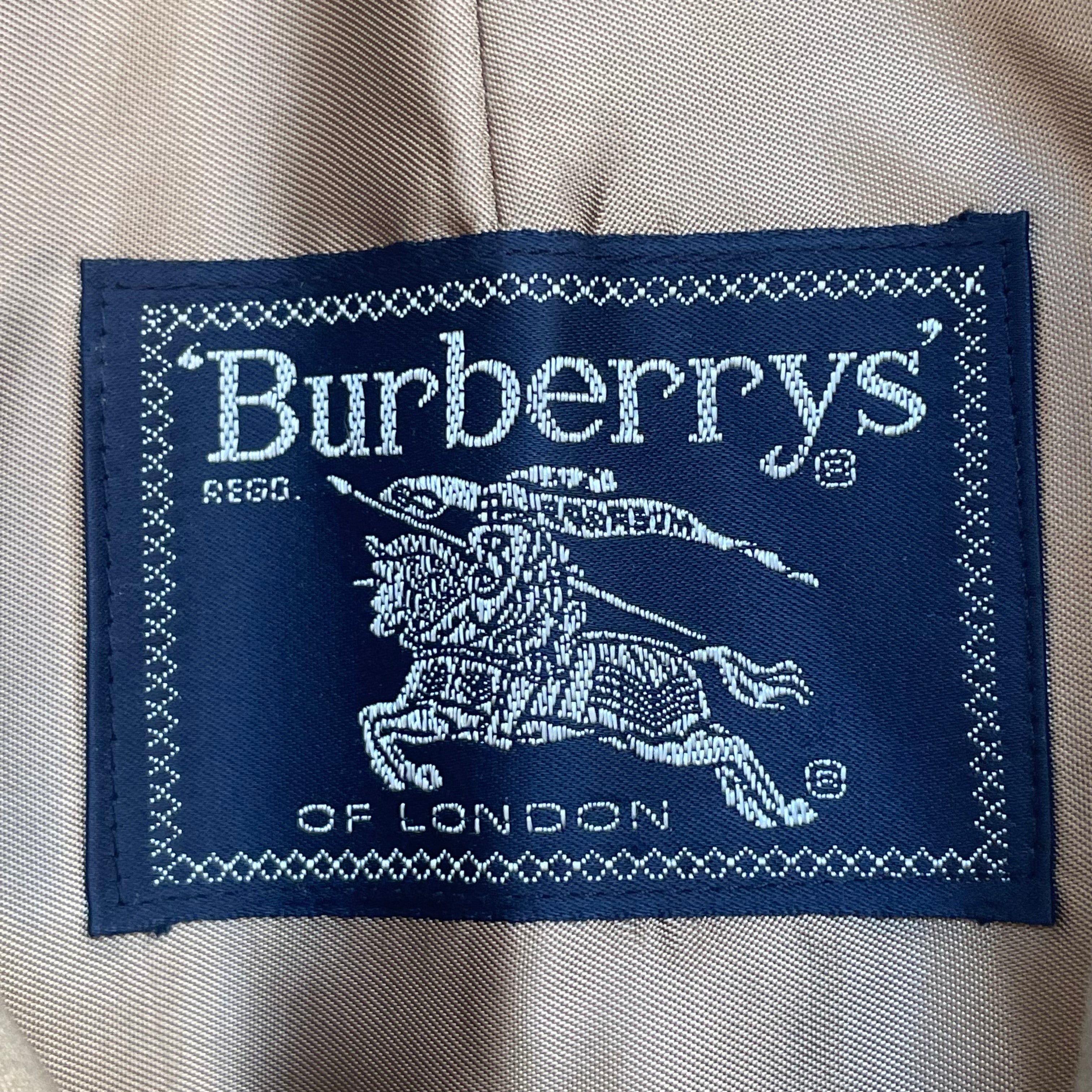 BURBERRYS/Trench Coat/44/Cotton/KHK/long 44(suede collar inside pk view 3