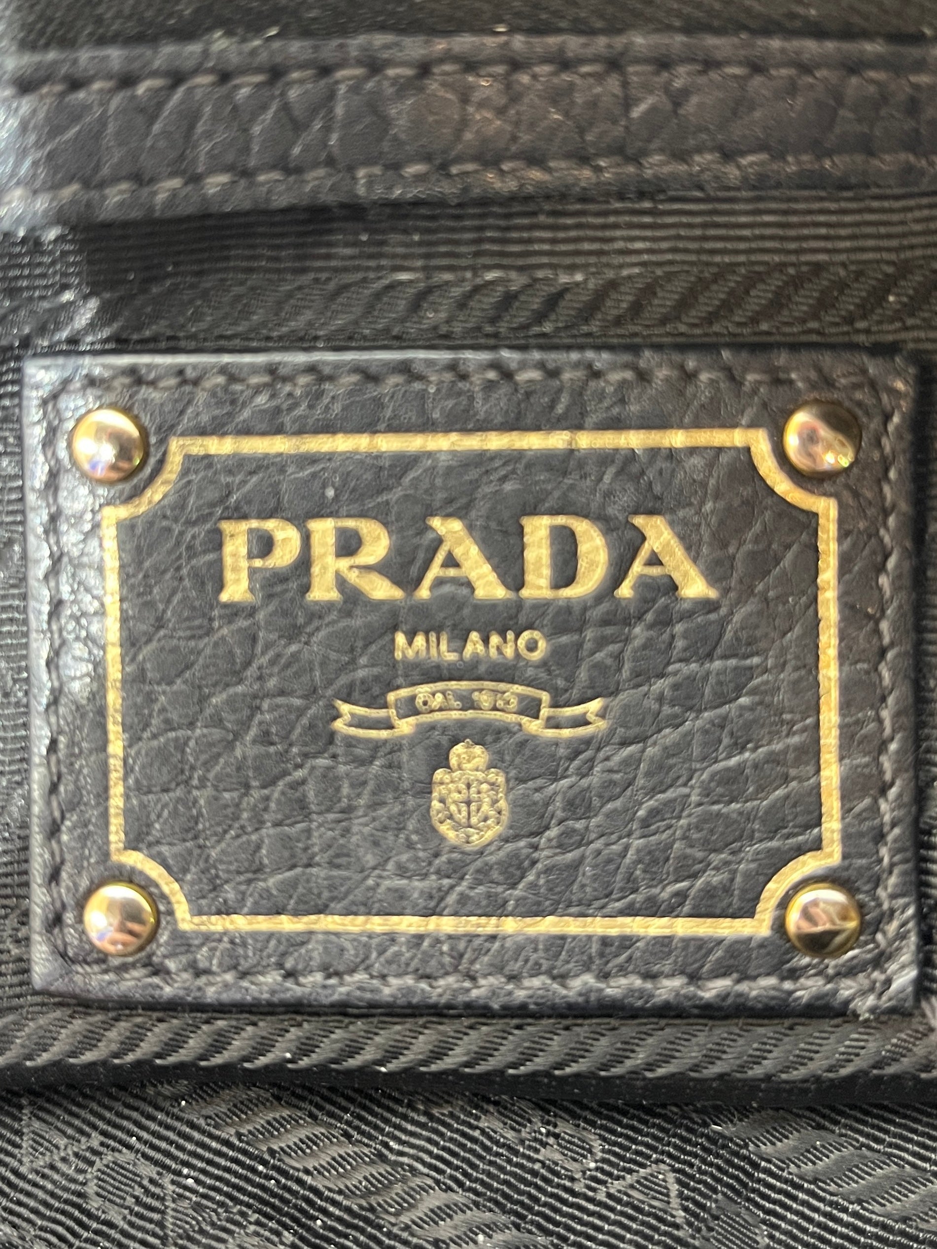 PRADA/Bag/Leather/BLK/GOLD HARDWARE/WITH STRAP view 4
