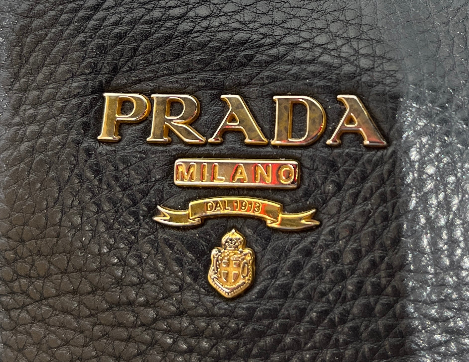 PRADA/Bag/Leather/BLK/GOLD HARDWARE/WITH STRAP view 5