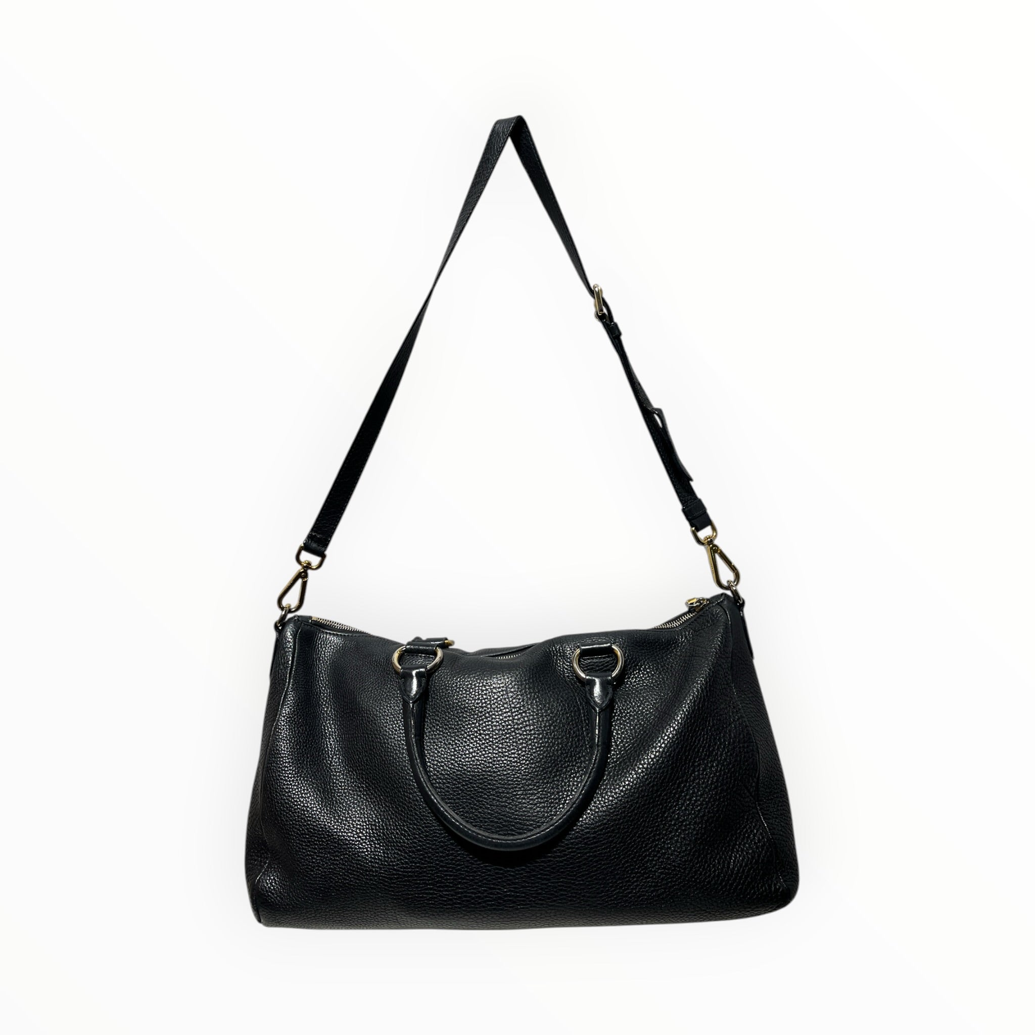 PRADA/Bag/Leather/BLK/GOLD HARDWARE/WITH STRAP view 2