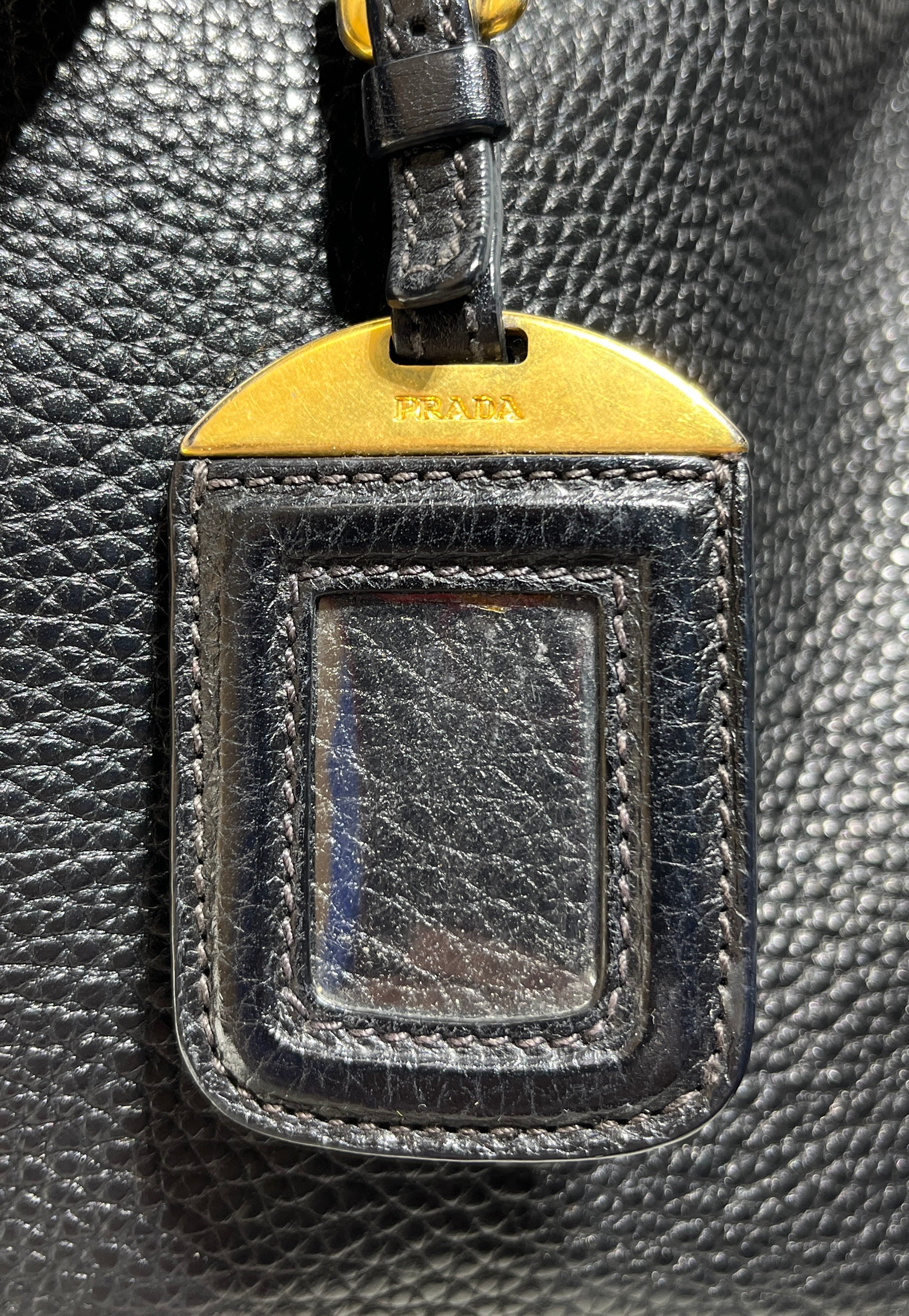 PRADA/Bag/Leather/BLK/GOLD HARDWARE/WITH STRAP view 6