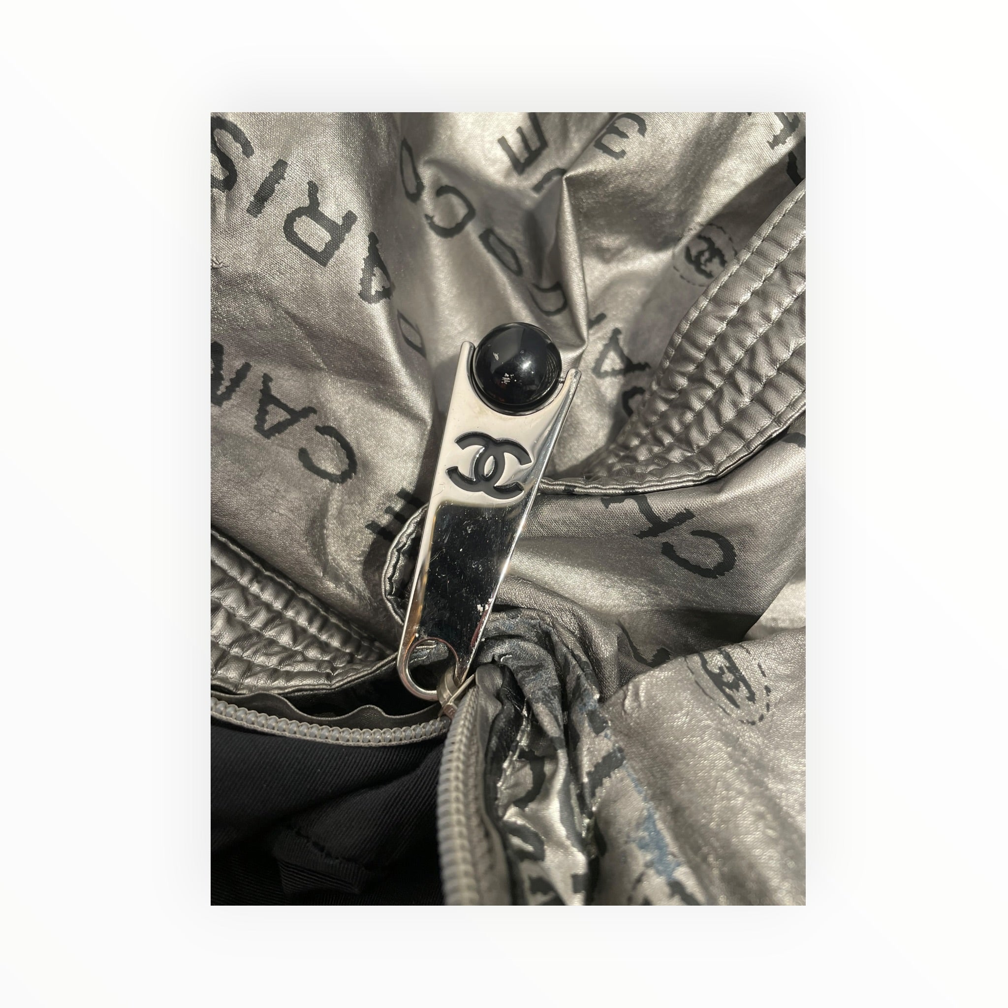 CHANEL/Bag/Monogram/Polyester/SLV/2008/2009 CHANEL LIGNE HOBO view 9