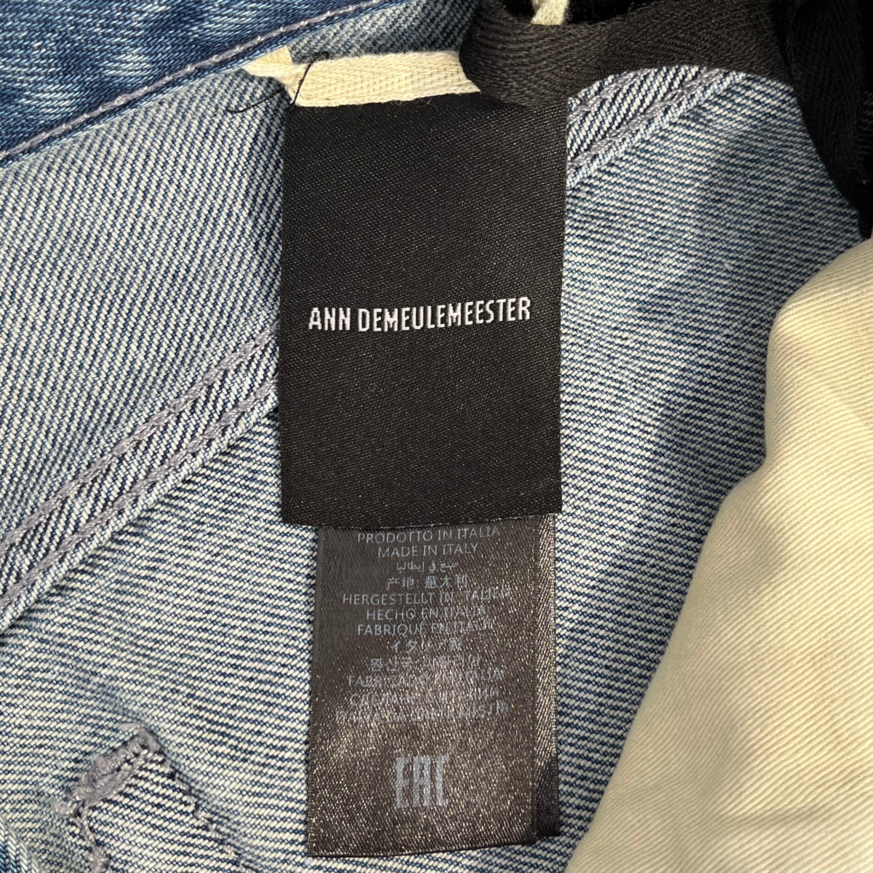ANN DEMEULEMEESTER/Straight Pants/34/Denim/BLU/Distressed Pocket view 3