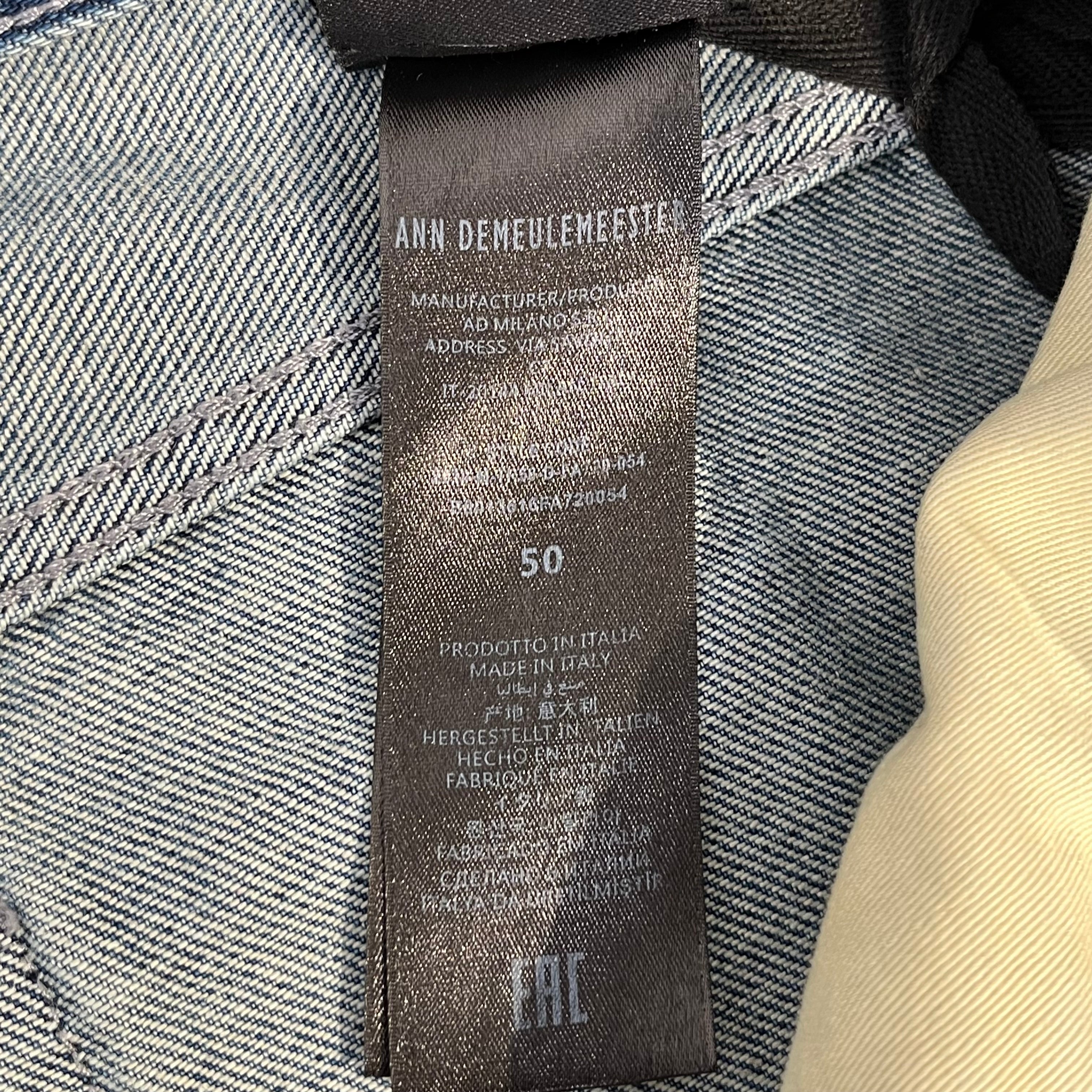 ANN DEMEULEMEESTER/Straight Pants/34/Denim/BLU/Distressed Pocket view 4