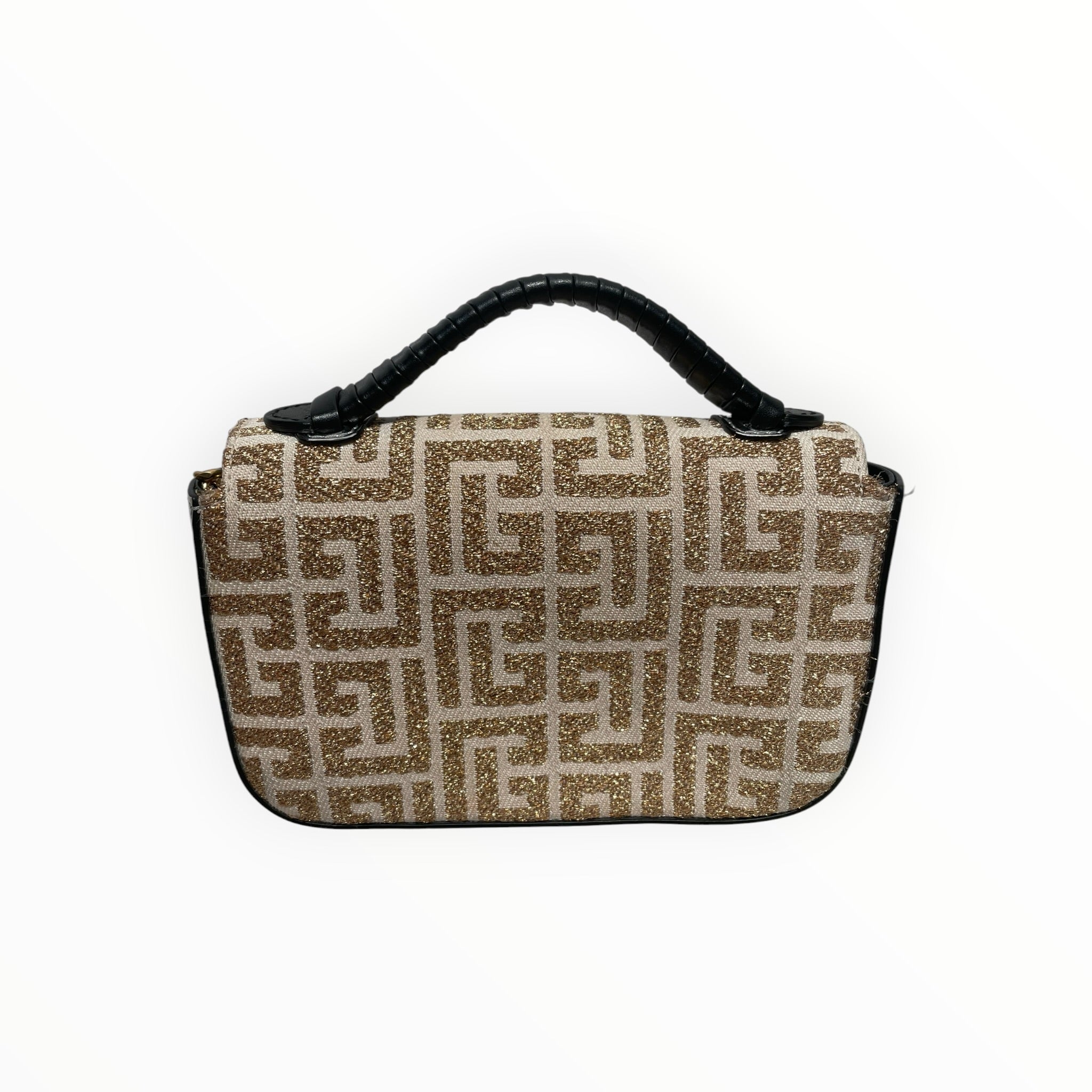 BALMAIN/Cross Body Bag/Monogram/Cotton/GLD/b-buzz mini shoulder bag view 2