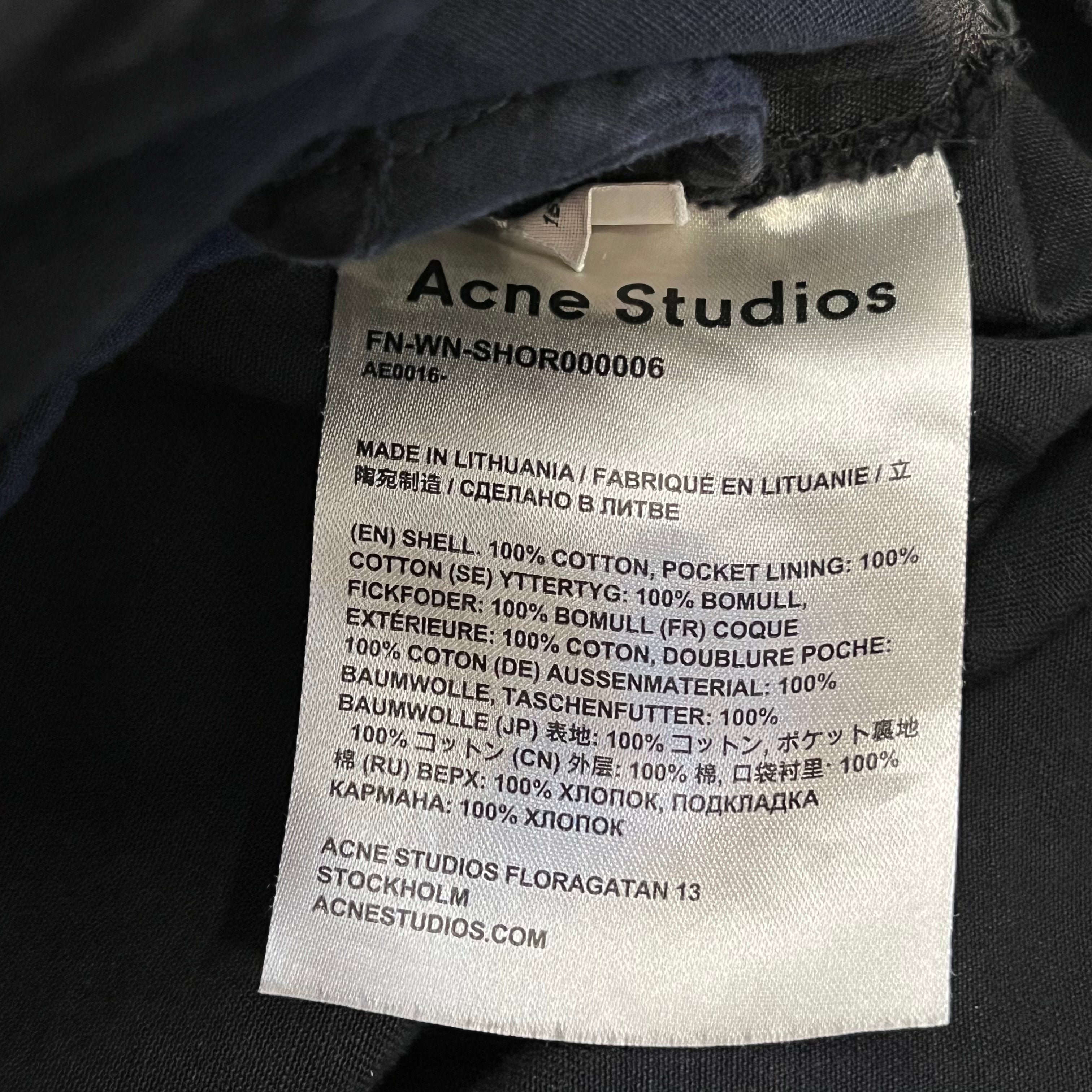 Acne Studios/Shorts/34/Cotton/BLK/Attached Belt view 4