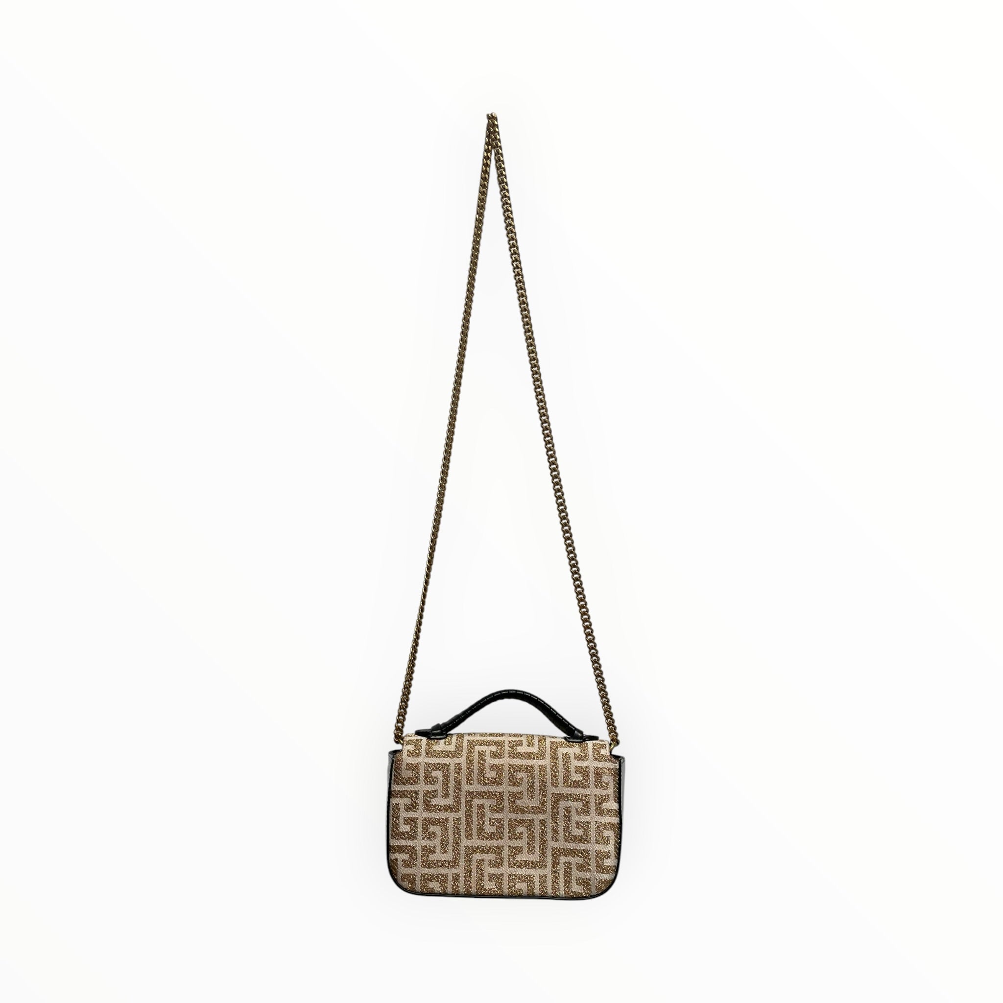 BALMAIN/Cross Body Bag/Monogram/Cotton/GLD/b-buzz mini shoulder bag view 4