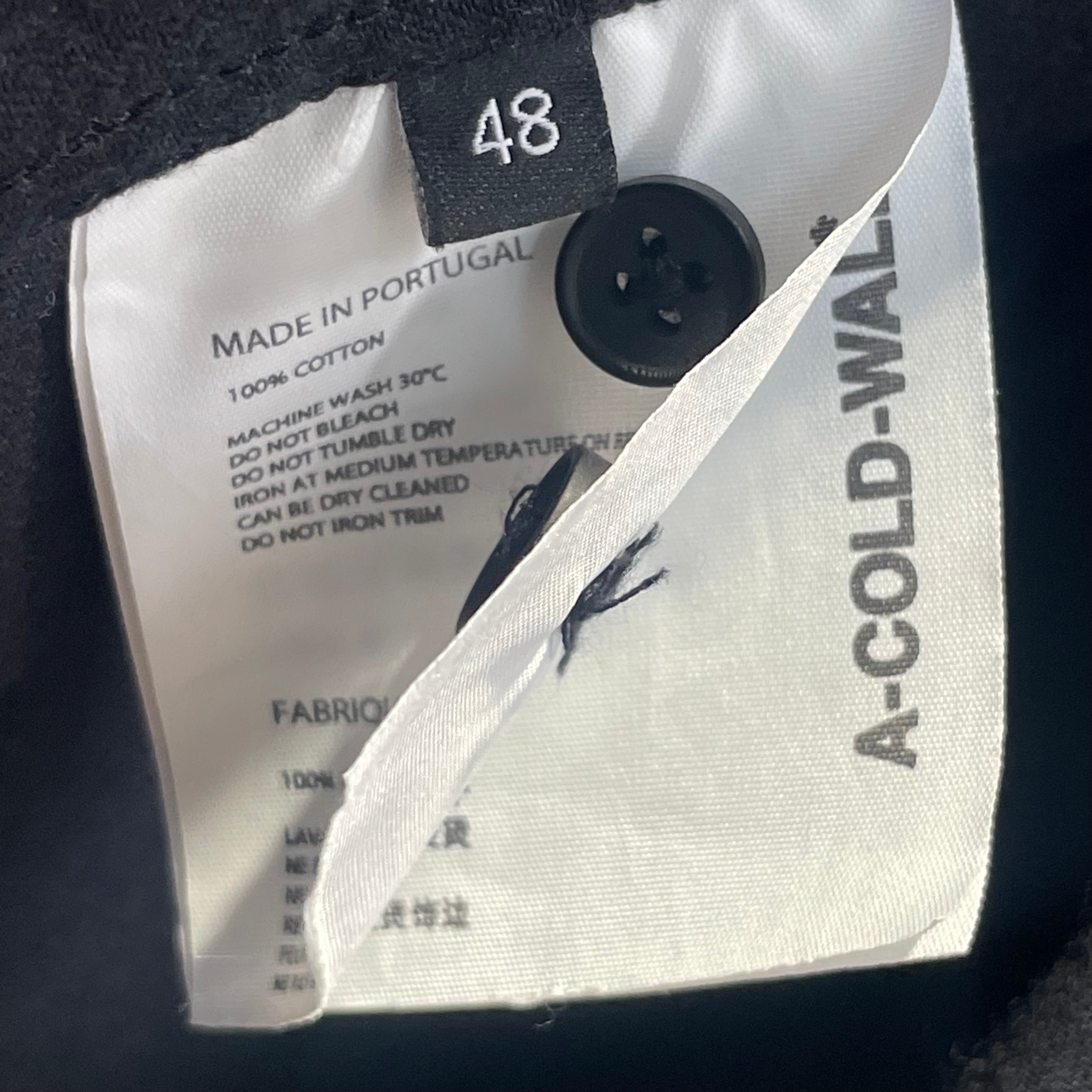 A-COLD-WALL/Jacket/48/Cotton/BLK/Graphic/ORNG LINE DOWN MIDDLE view 5