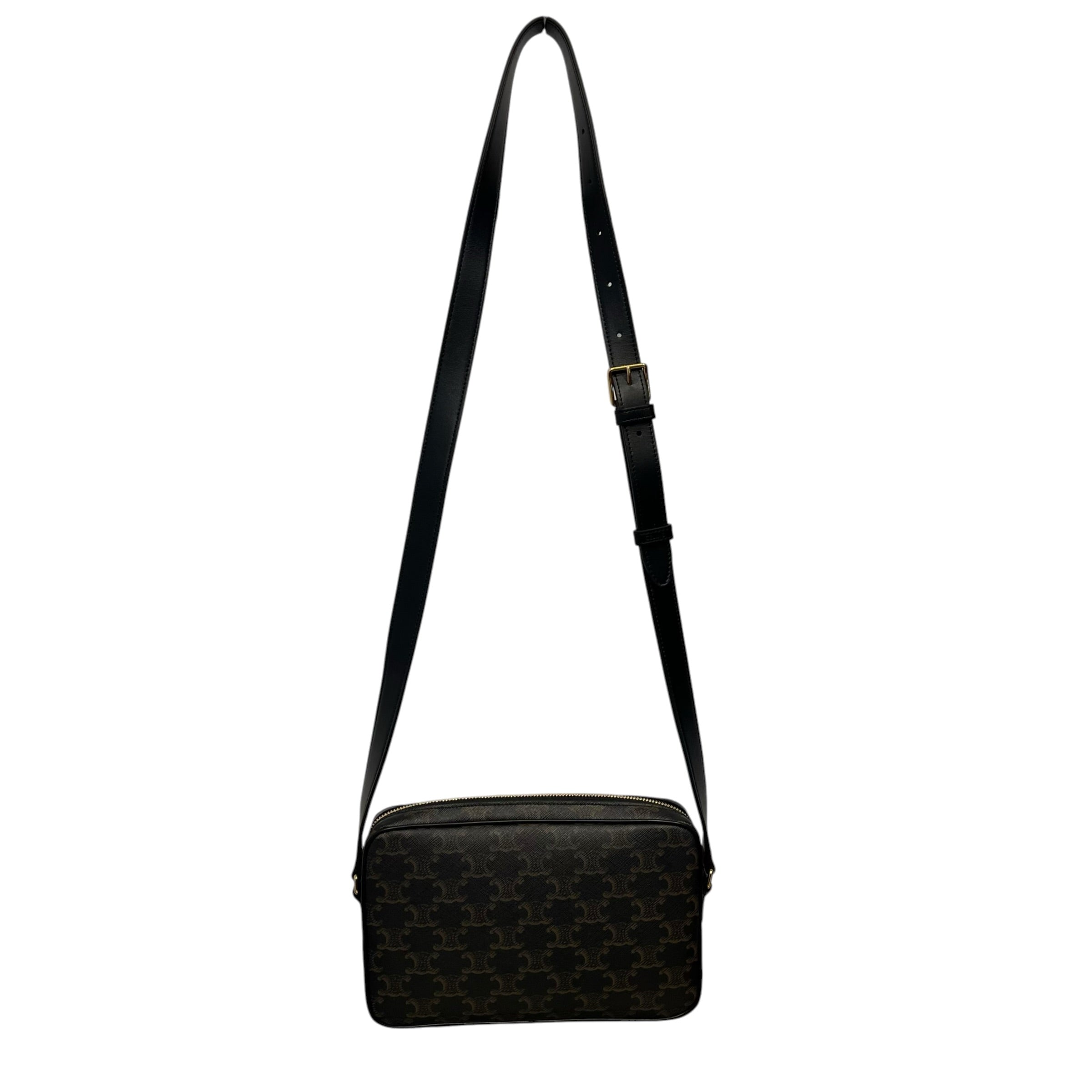 CELINE/Cross Body Bag/Monogram/Leather/BLK/HORIZONTAL MESSENGER view 2