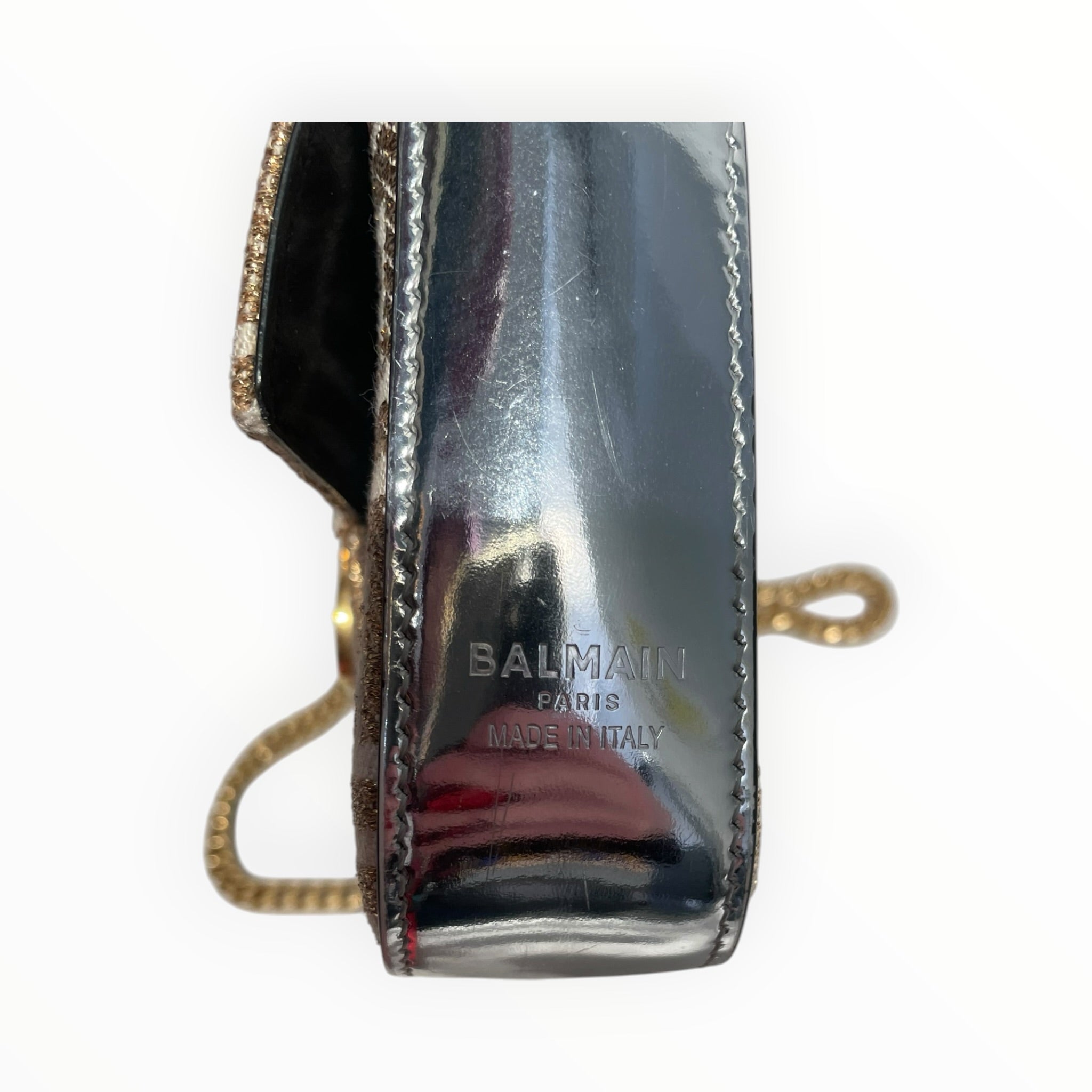 BALMAIN/Cross Body Bag/Monogram/Cotton/GLD/b-buzz mini shoulder bag view 9